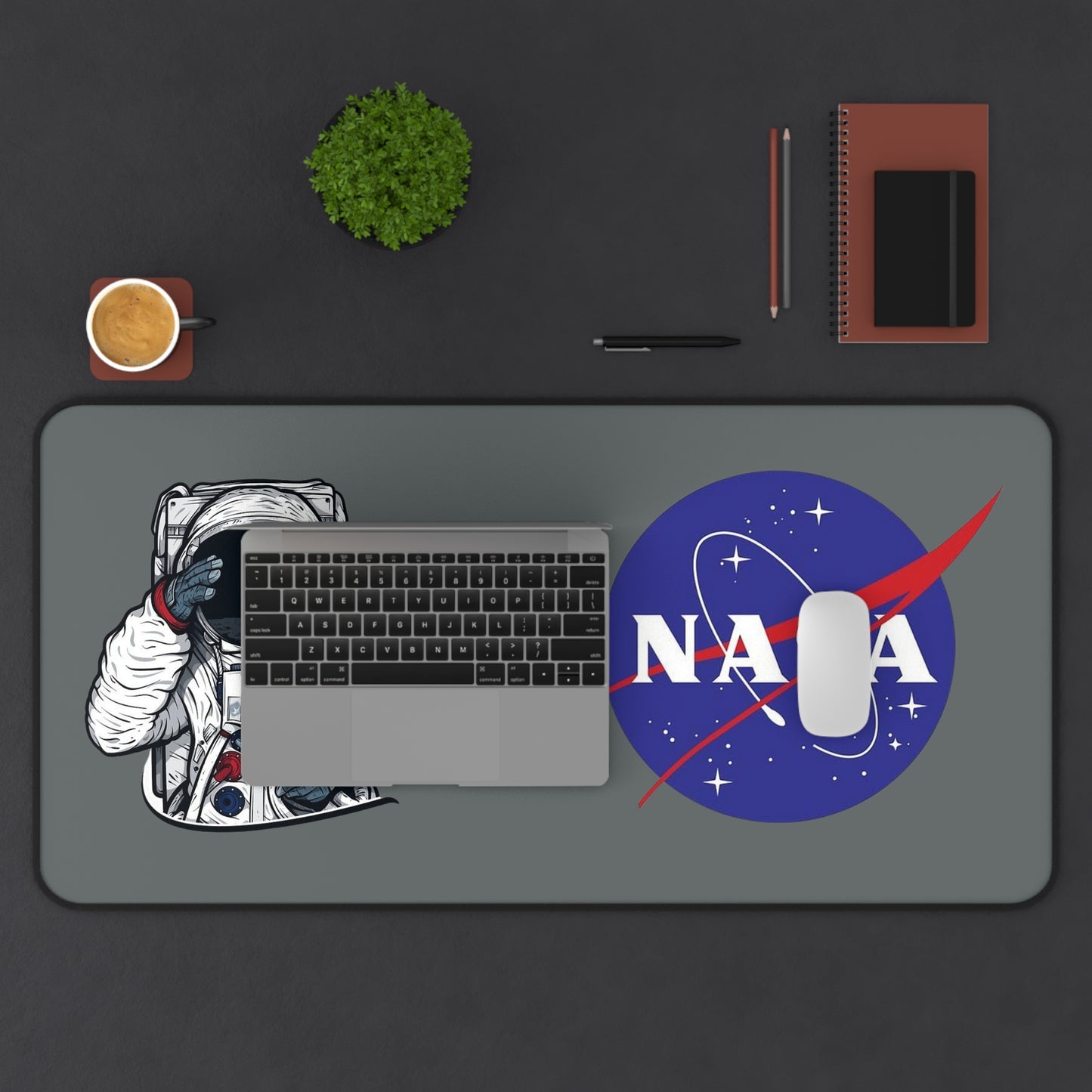 Nasa Mouse Pad Dark Grey