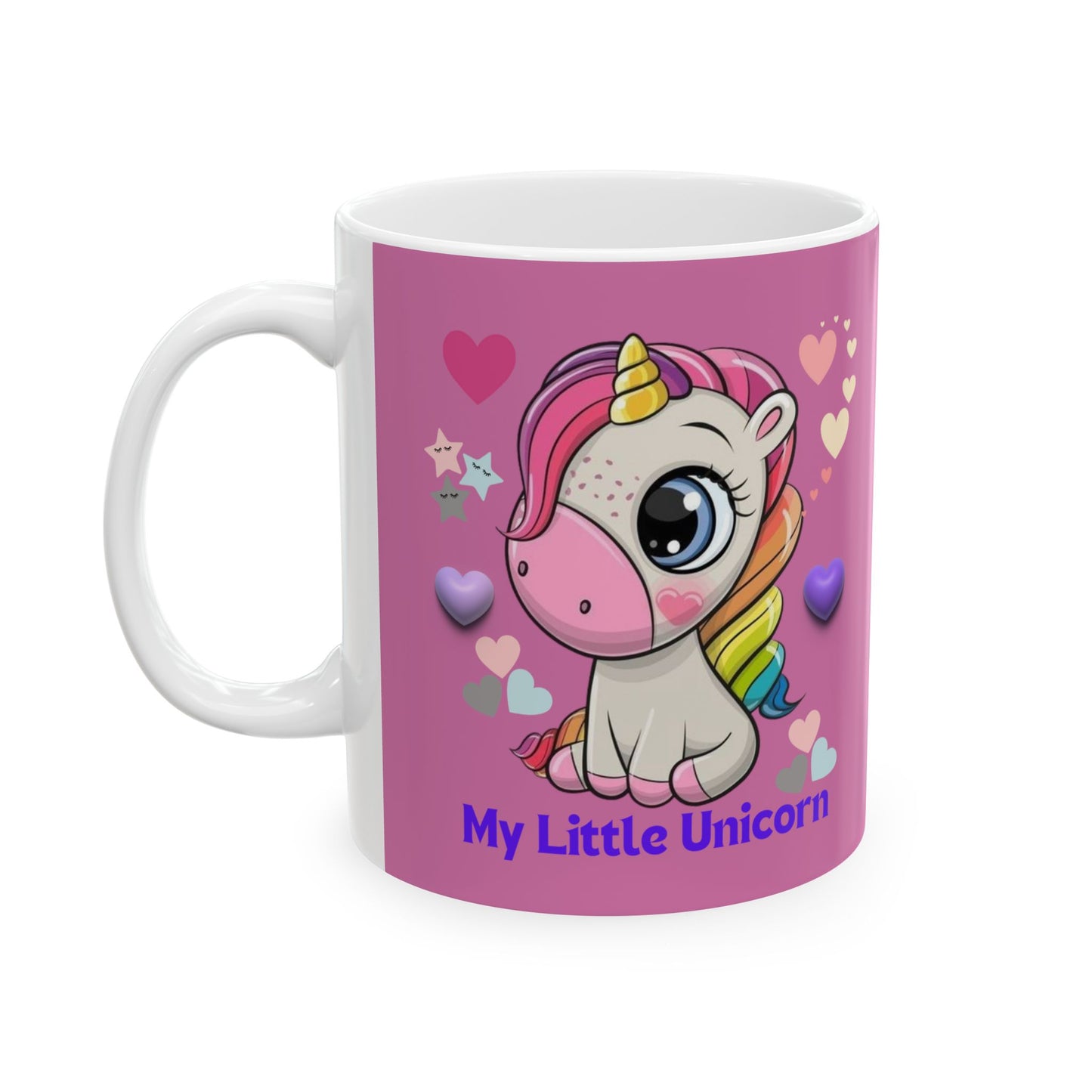 My Little Unicorn Love Mug 11-15 Ounces Light Pink
