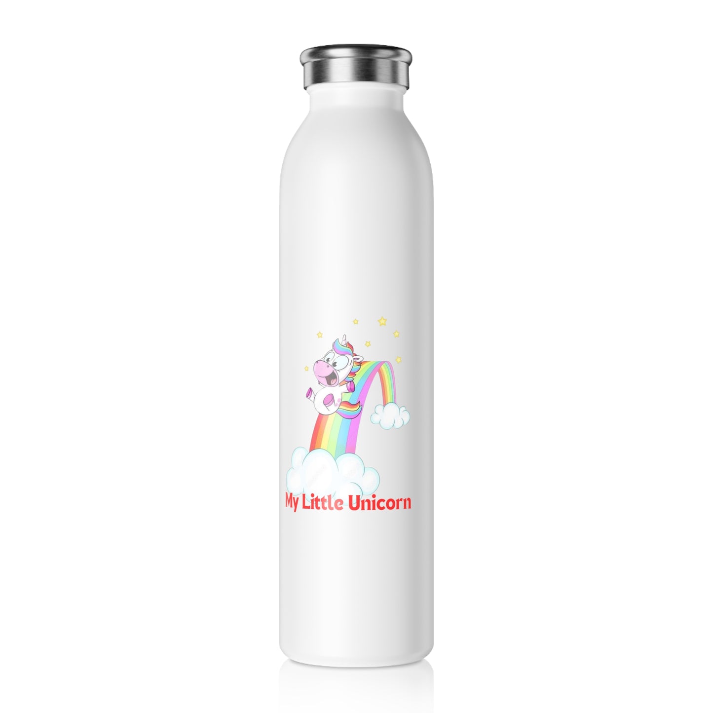 My Little Gold Star Unicorn Bottle 20 Ounces White