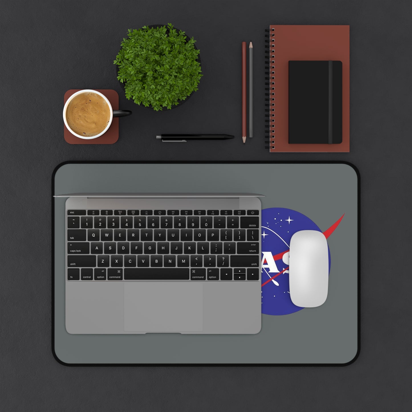 Nasa Mouse Pad Dark Grey