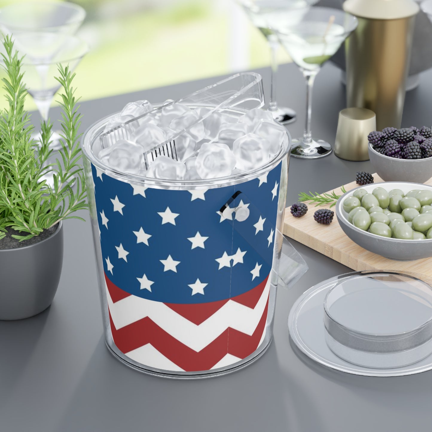 Ice Bucket with Tongs