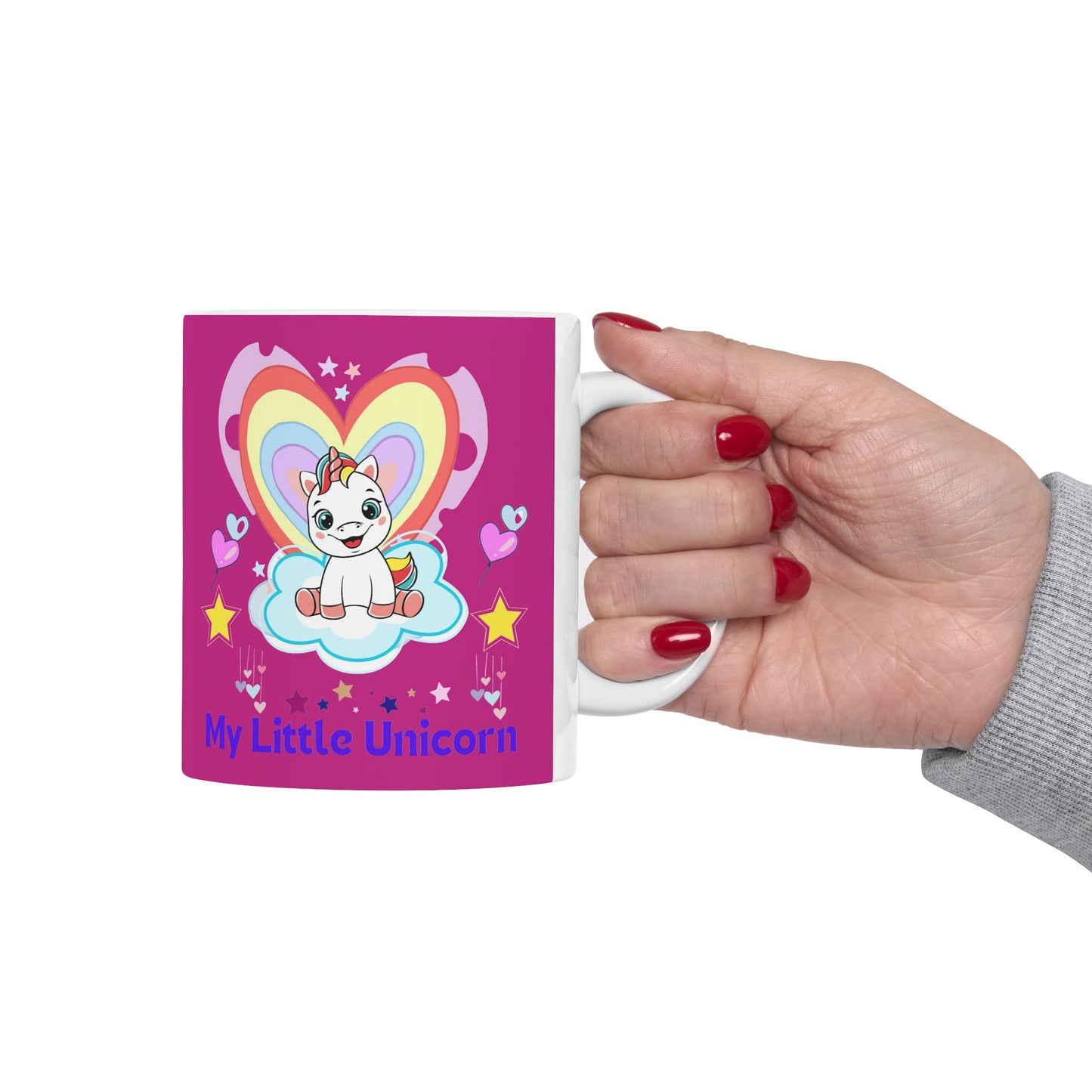My Little Gold Star Unicorn Mug 11-15 Ounces Pink