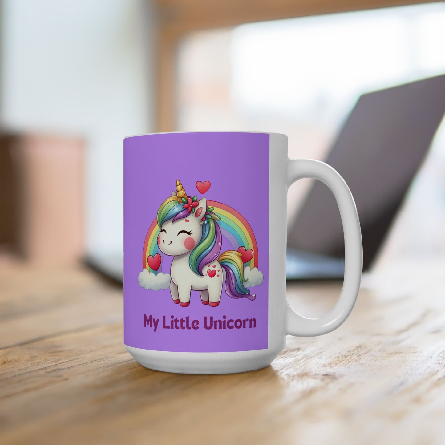 My Little Unicorn Rainbow Mug 11-15 Ounces Purple