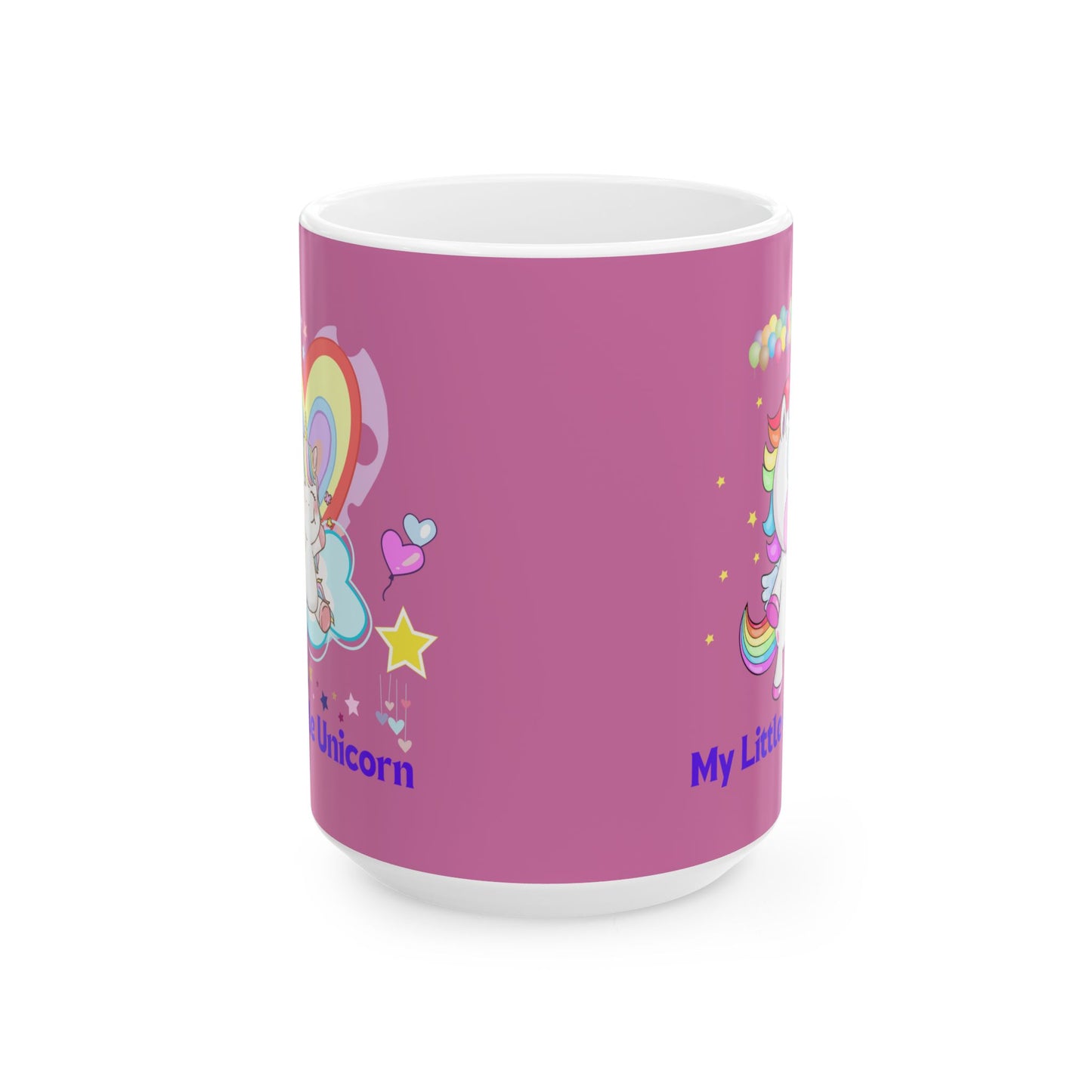 My Little Unicorn Balloons Mug 11-15 Ounces Light Pink