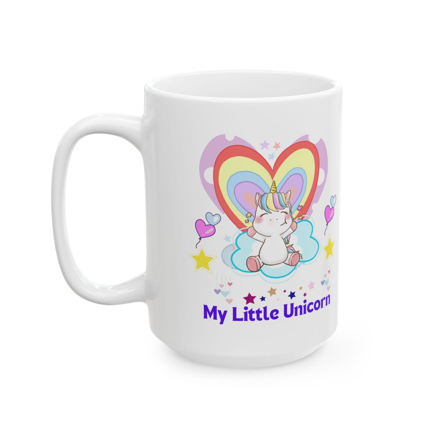 My Little Unicorn Balloons Mug 11-15 Ounces White