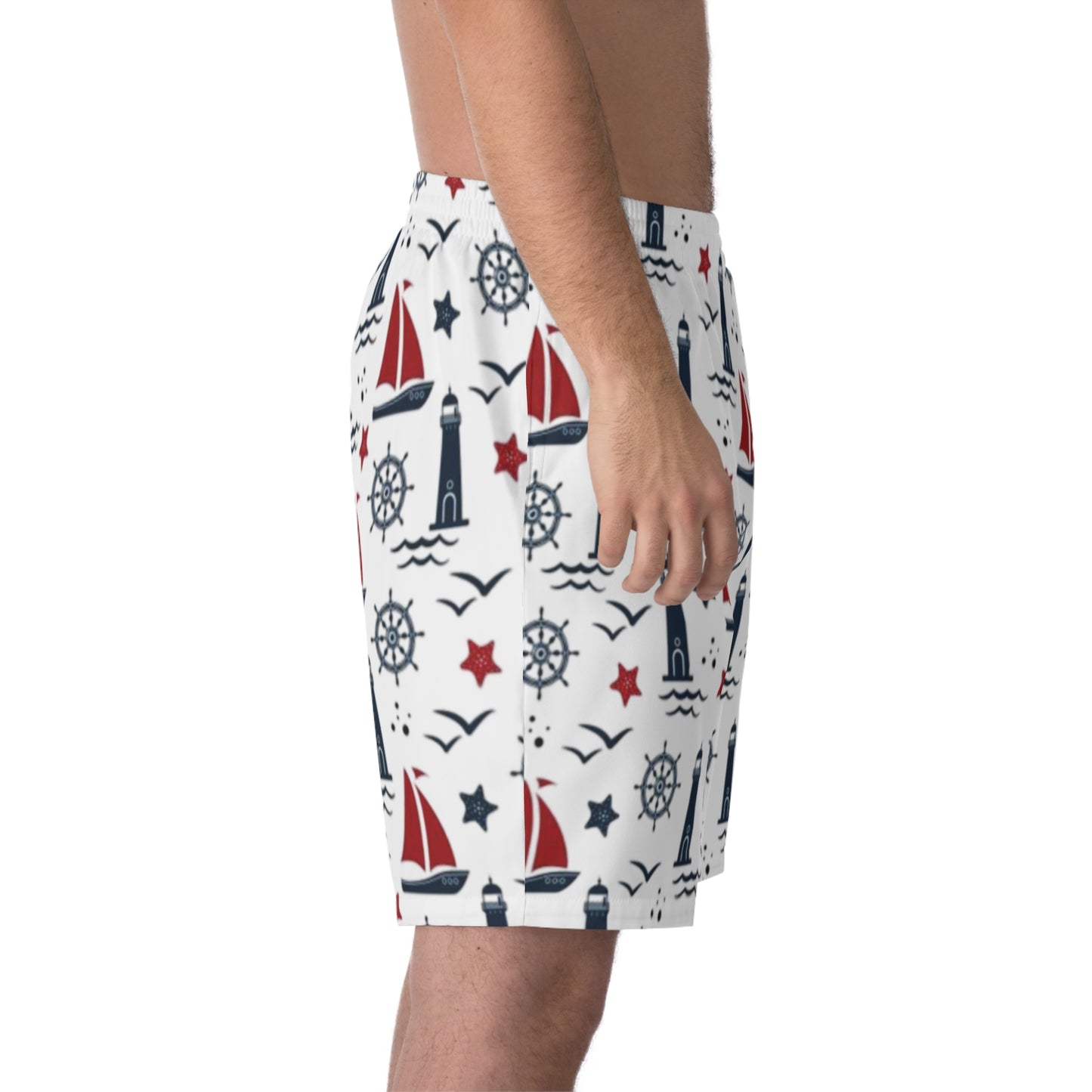 Men's Elastic Beach Shorts (AOP)