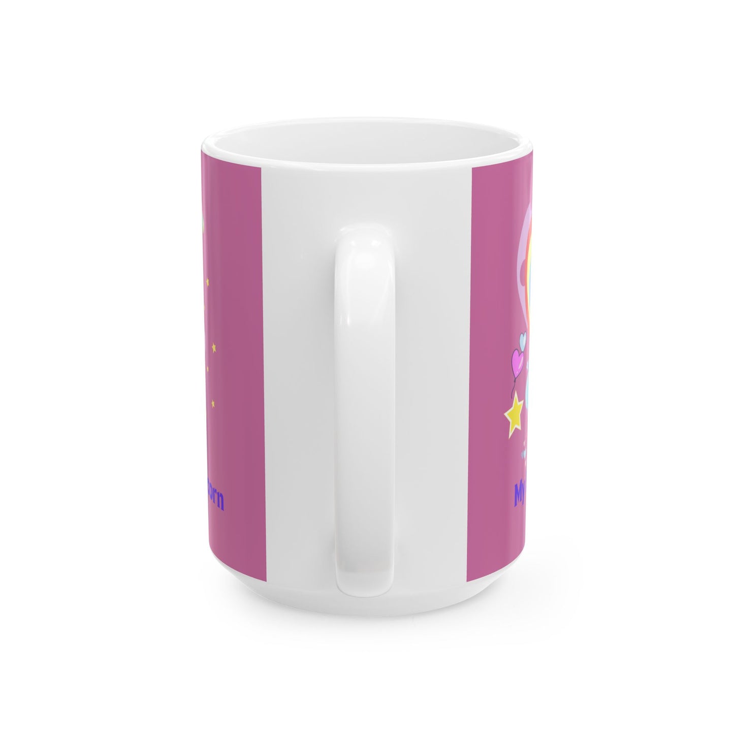 My Little Unicorn Balloons Mug 11-15 Ounces Light Pink