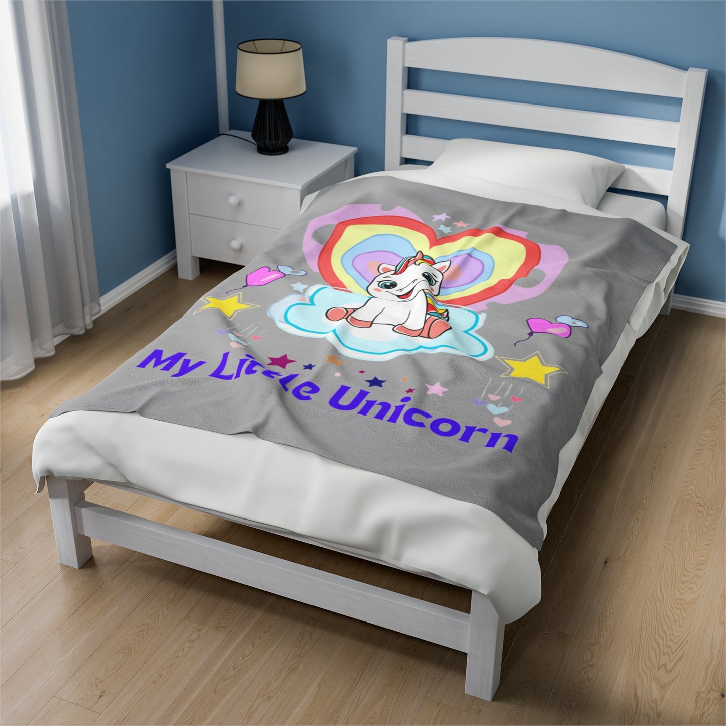 My Little Gold Star Unicorn Blankets White