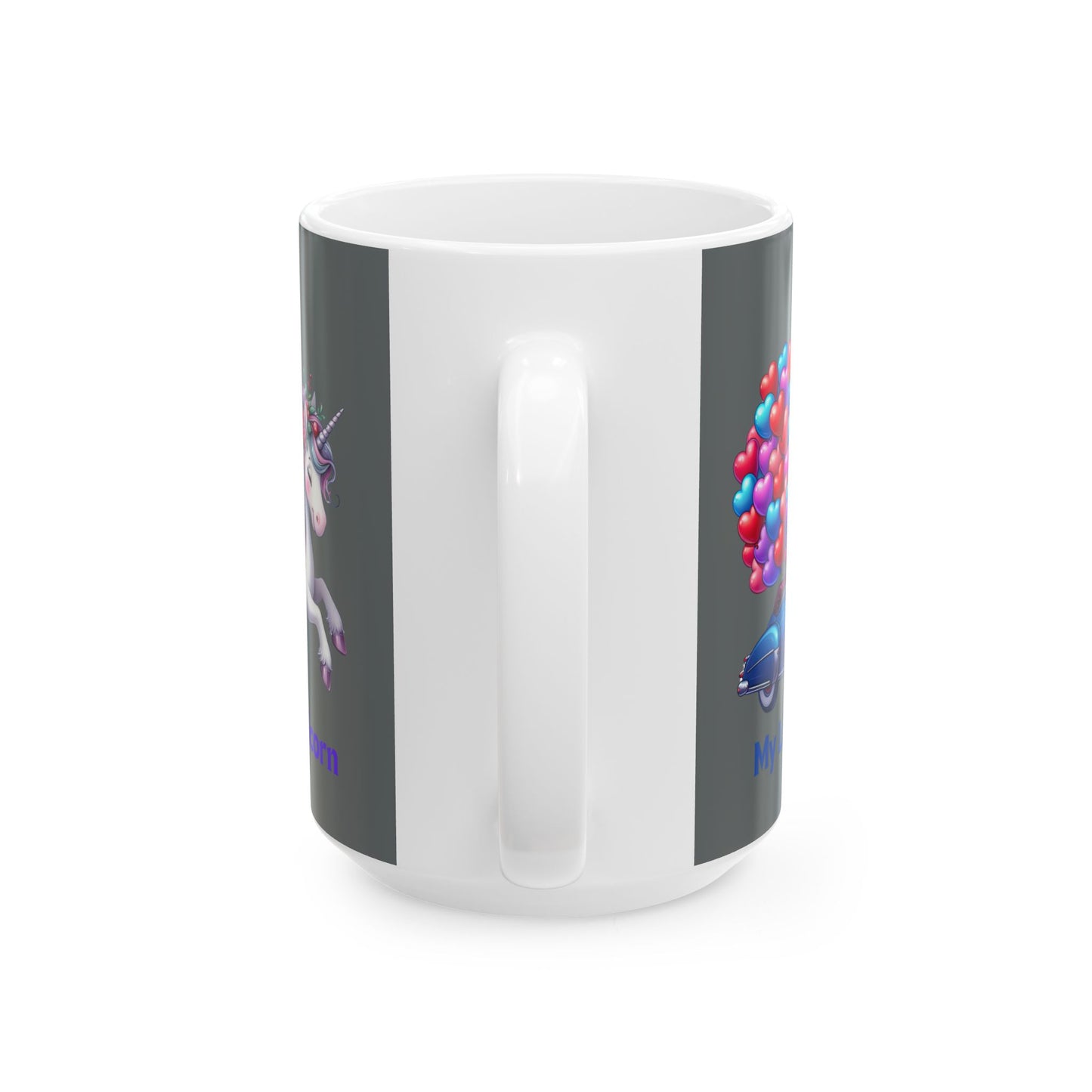 My Little Unicorn Horse Mug 11-15 Ounces Dark Grey