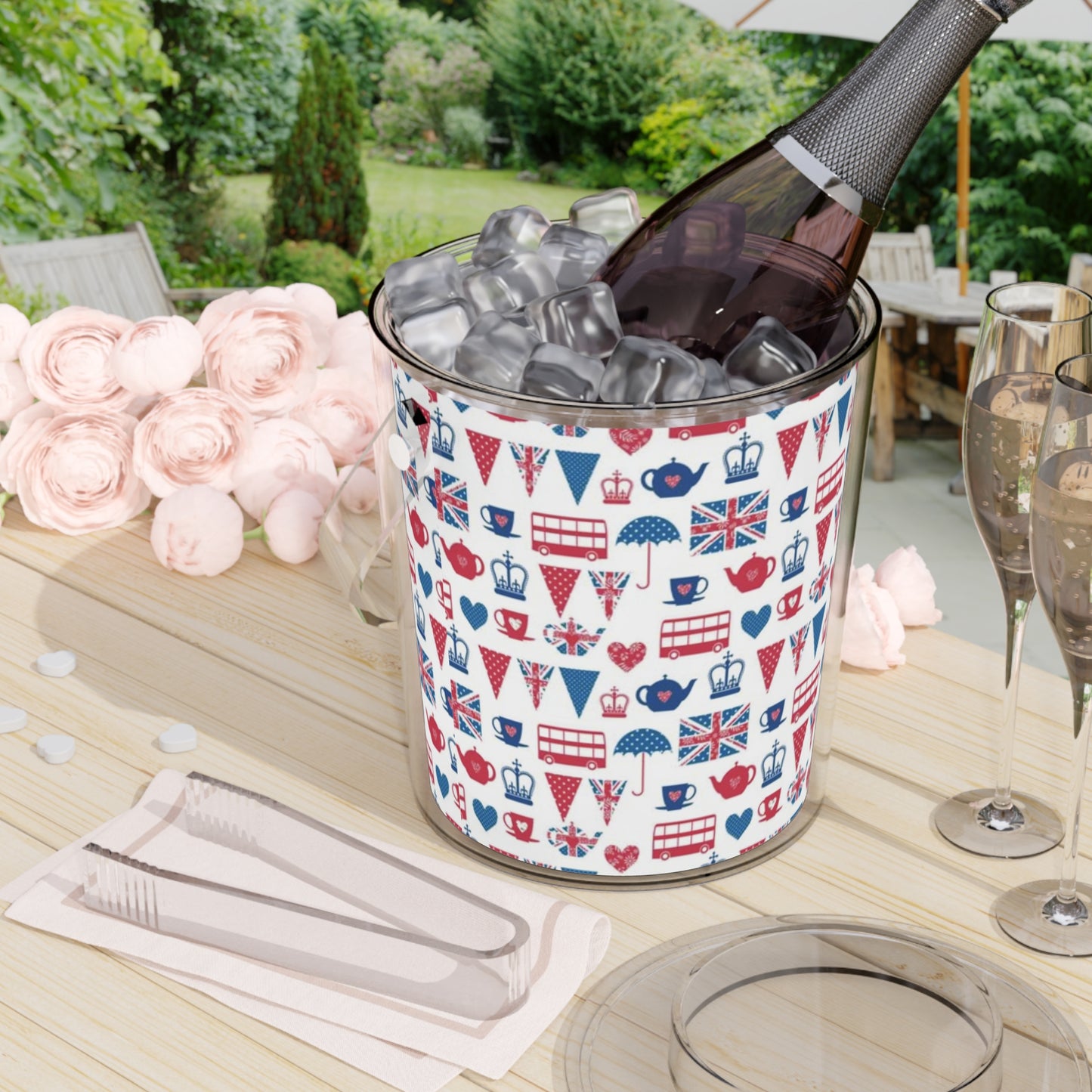 Ice Bucket with Tongs