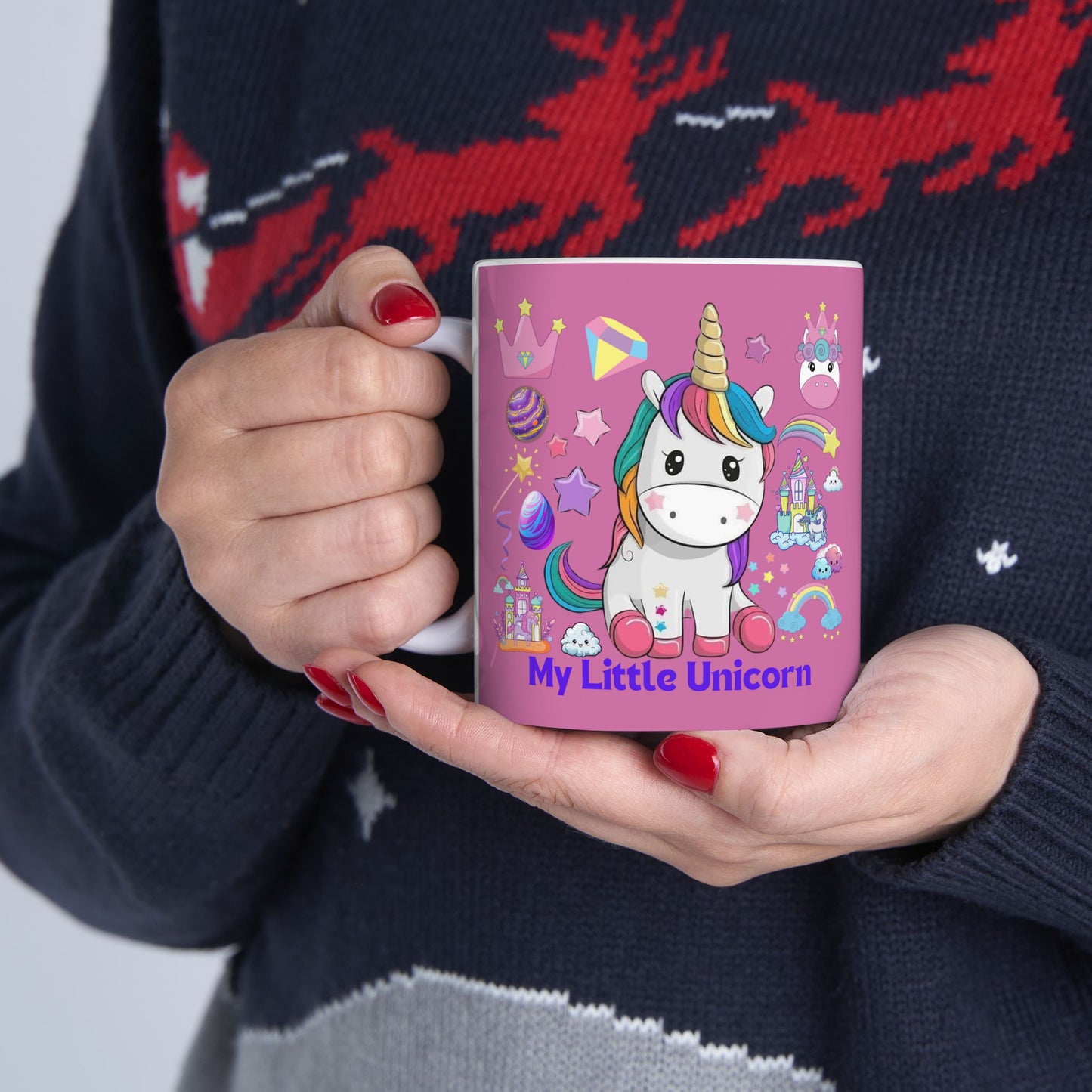 My Little Unicorn Fantasy Mug 11-15 Ounces Light Pink