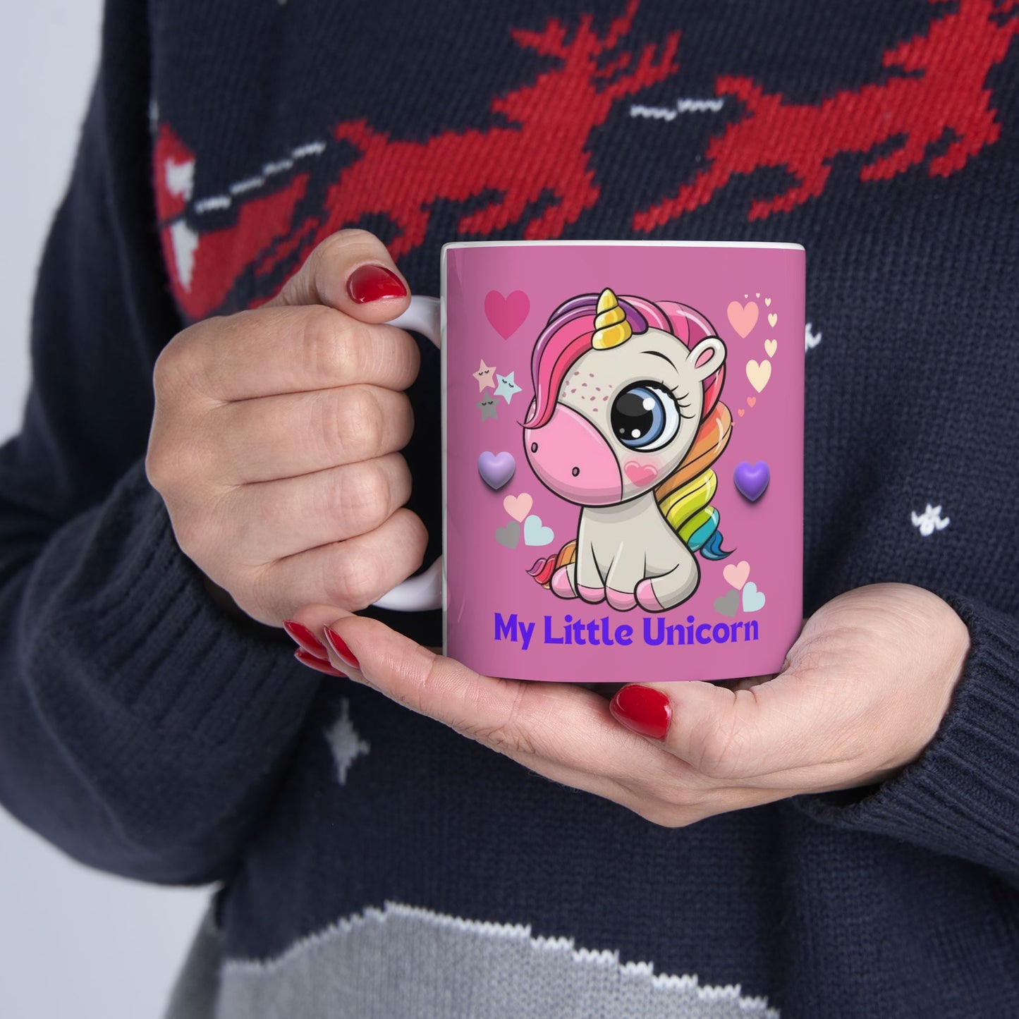 My Little Unicorn Love Mug 11-15 Ounces Light Pink