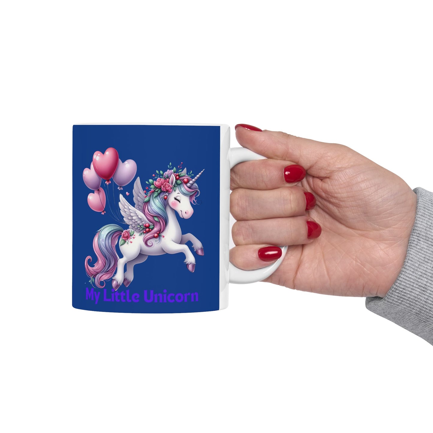 My Little Unicorn Horse Mug 11-15 Ounces Dark Blue