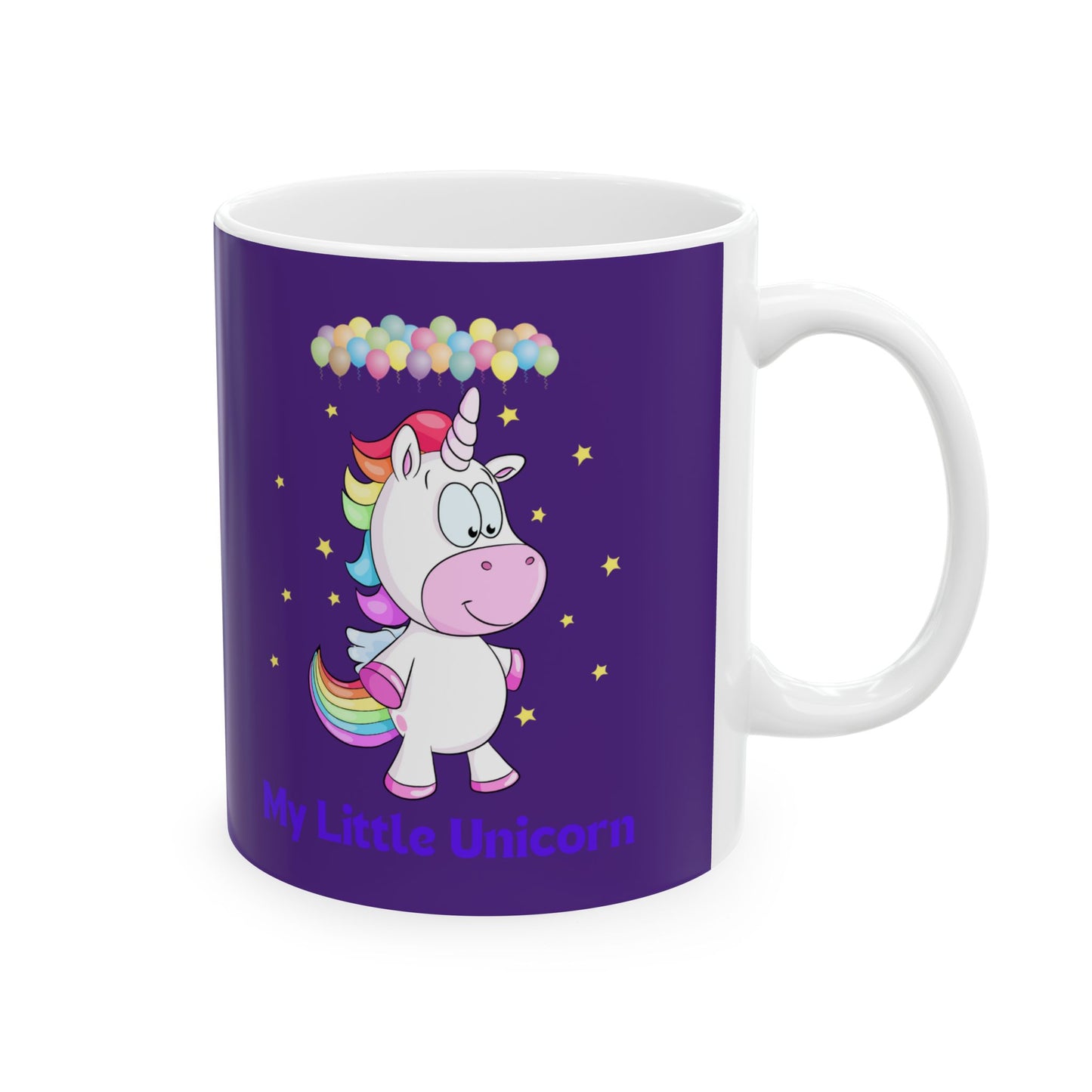 My Little Unicorn Balloons Mug 11-15 Ounces Purple