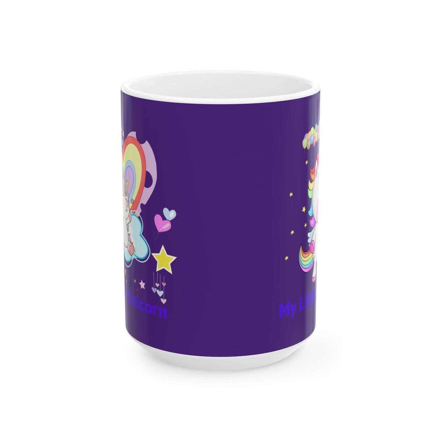 My Little Unicorn Balloons Mug 11-15 Ounces Purple