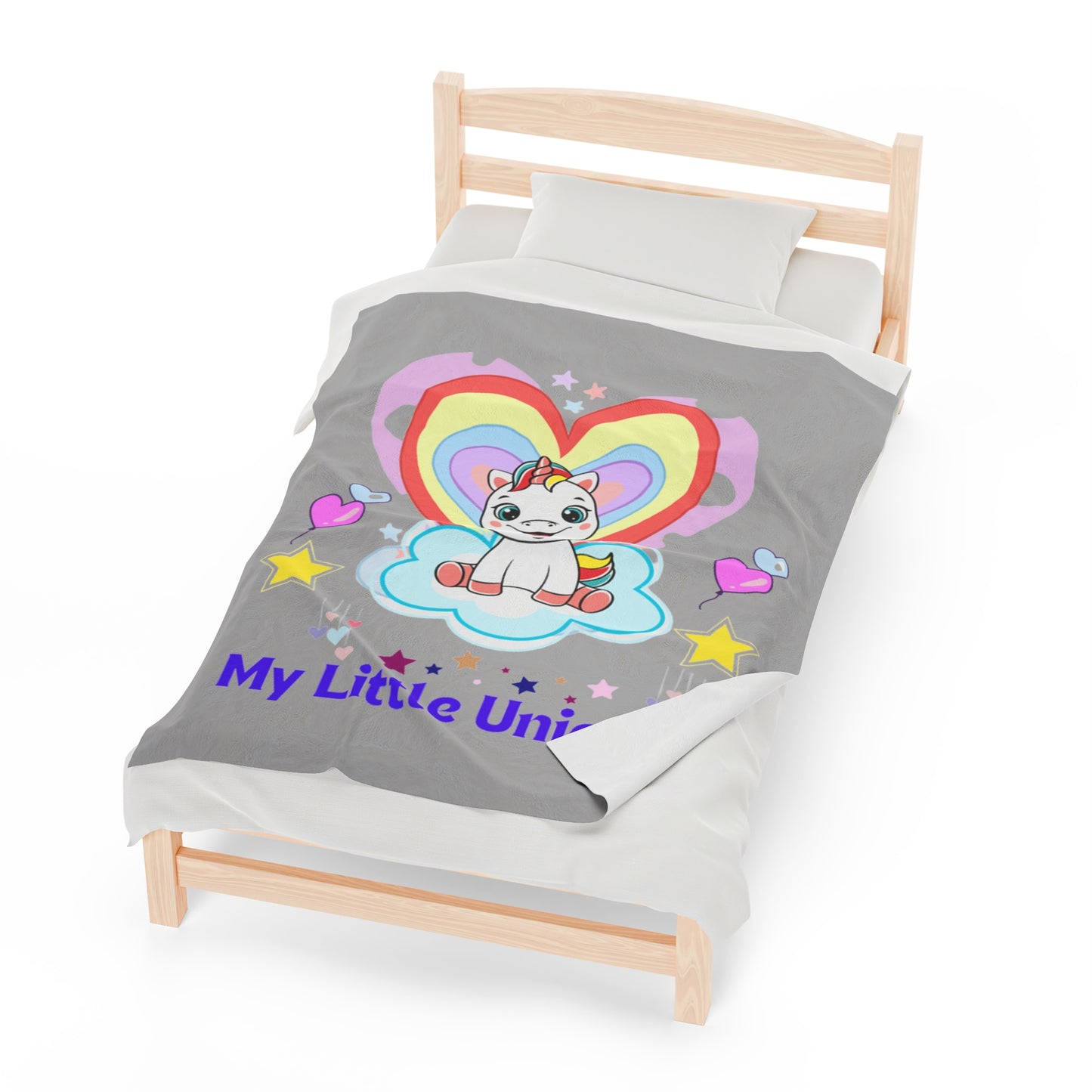 My Little Gold Star Unicorn Blankets White