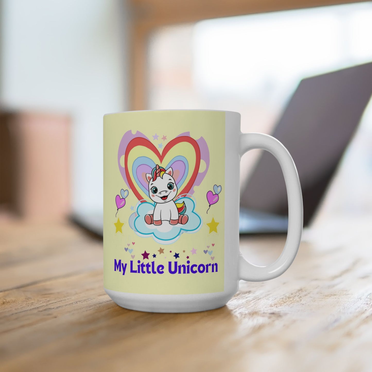 My Little Gold Star Unicorn Mug 11-15 Onces Yellow