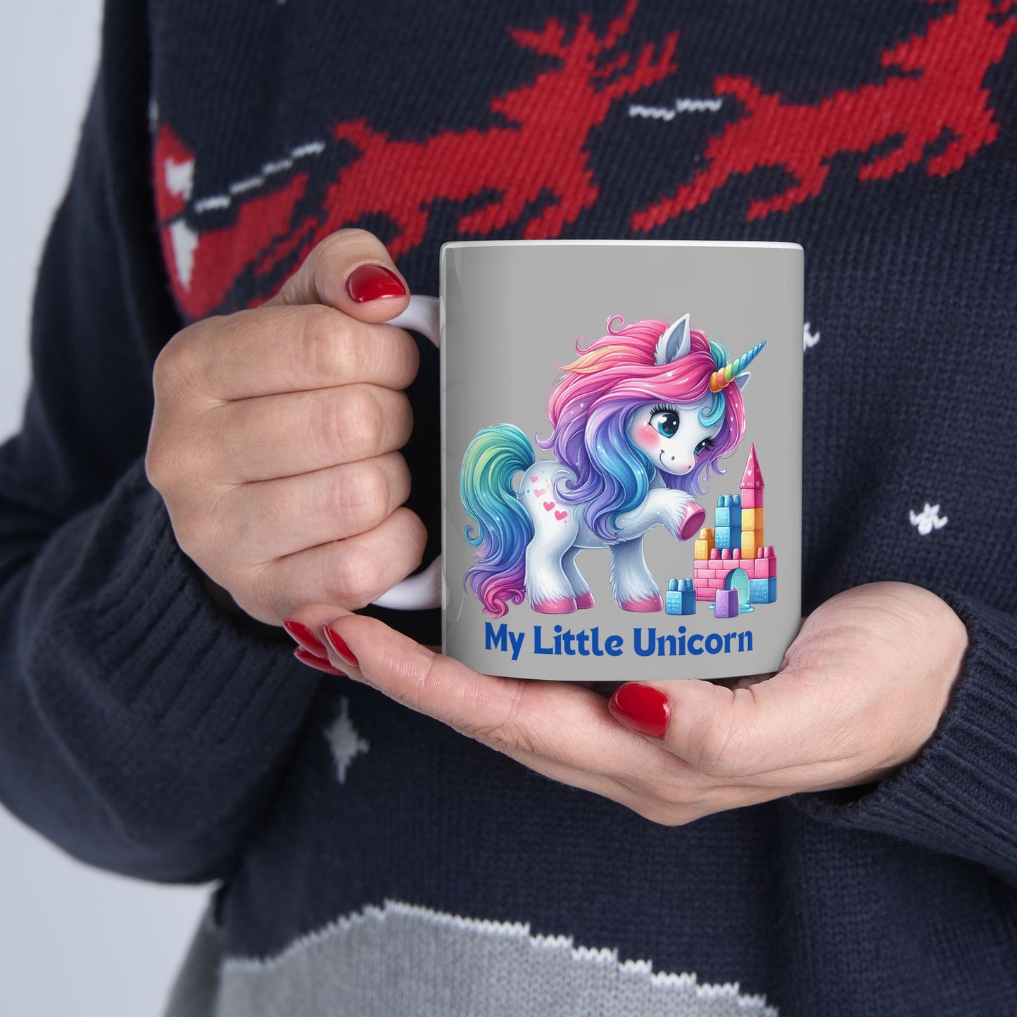 My Little Unicorn Princess Mug 11 Ounces Light Grey