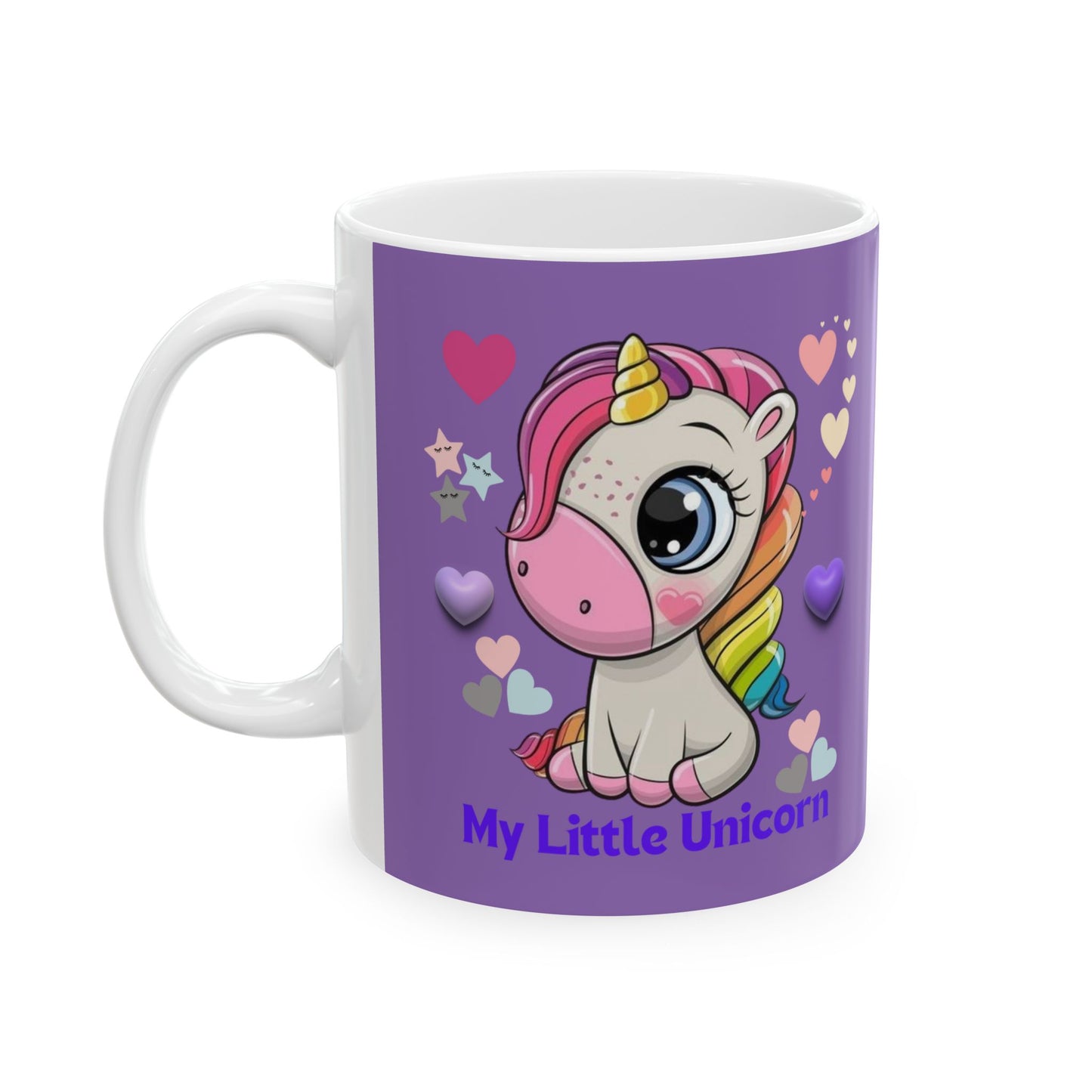 My Little Unicorn Love Mug 11-15 Ounces Light Purple
