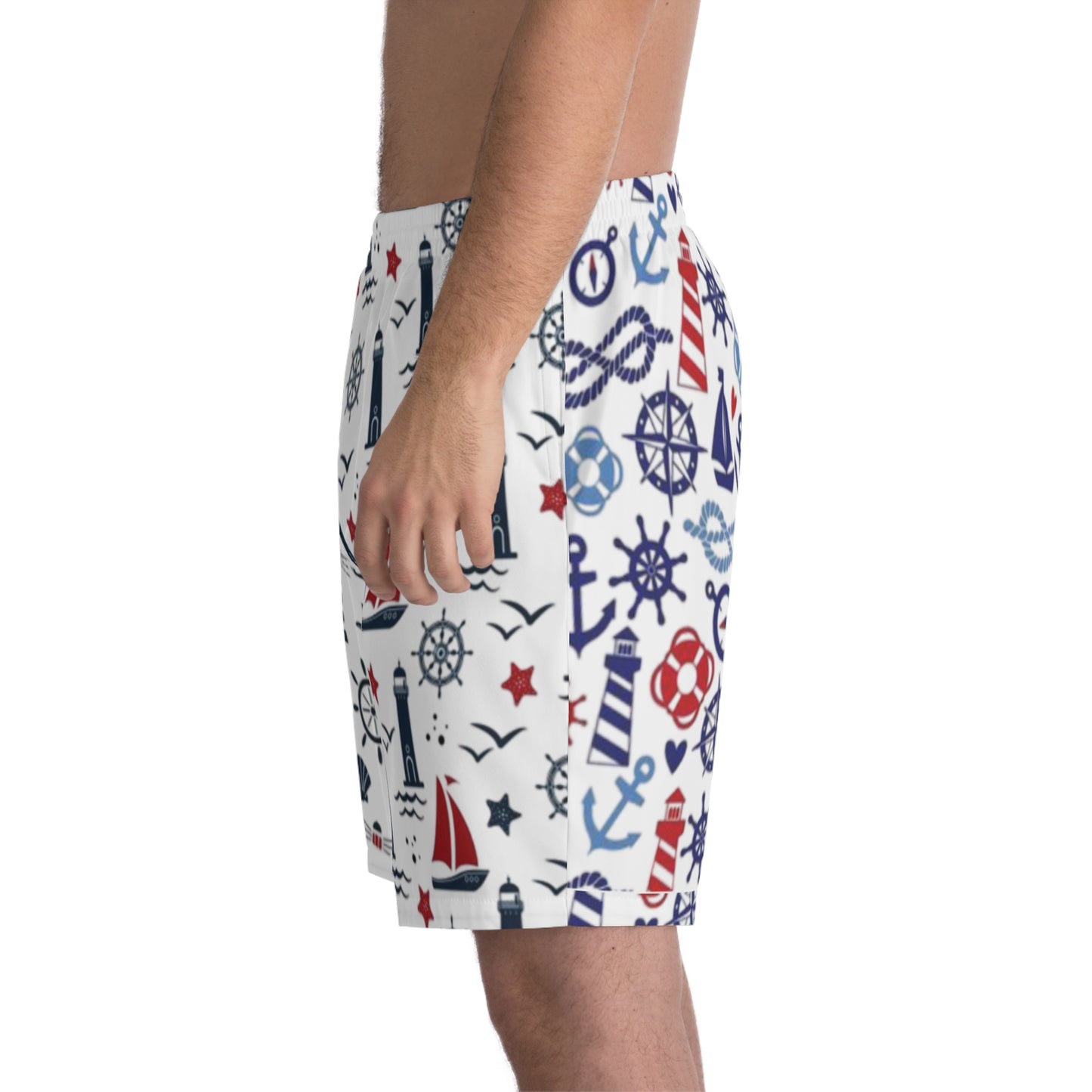 Men's Elastic Beach Shorts (AOP)