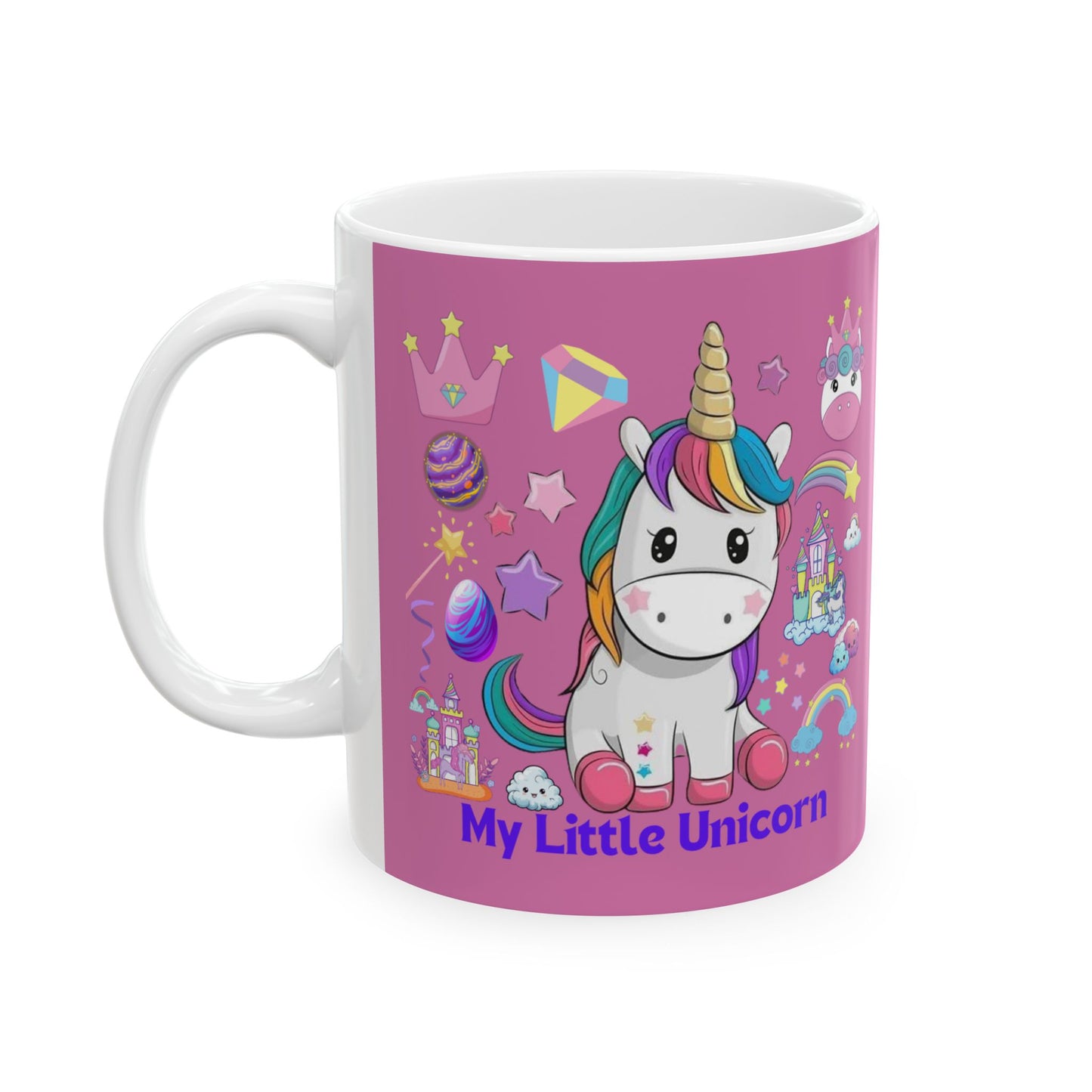 My Little Unicorn Fantasy Mug 11-15 Ounces Light Pink