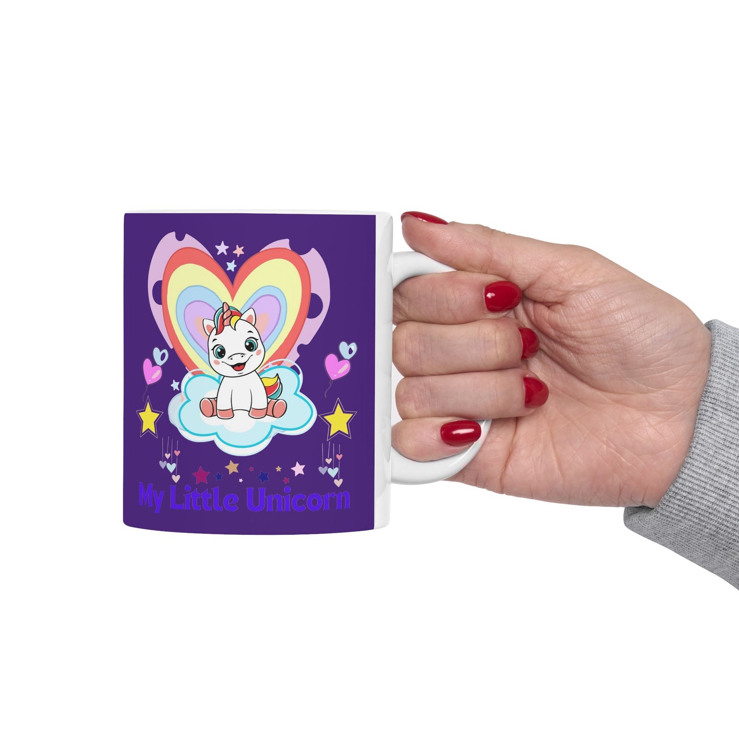 My Little Gold Star Unicorn Mug 11-15 Onces Purple