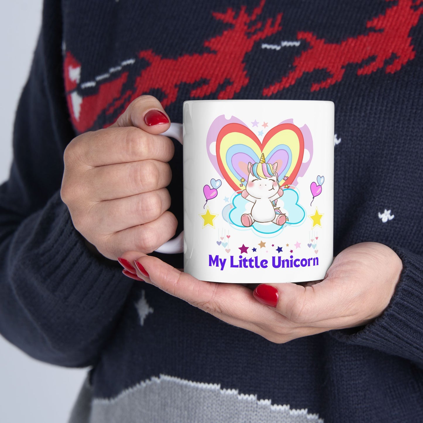 My Little Unicorn Balloons Mug 11-15 Ounces White