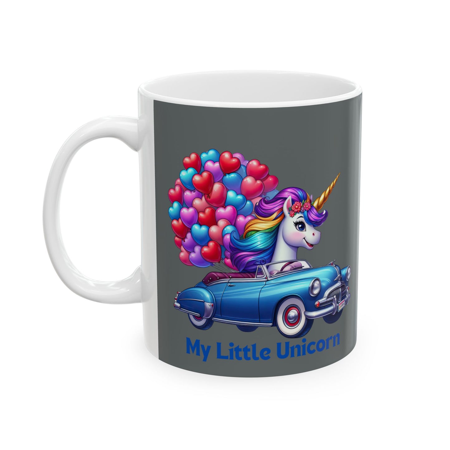 My Little Unicorn Horse Mug 11-15 Ounces Dark Grey
