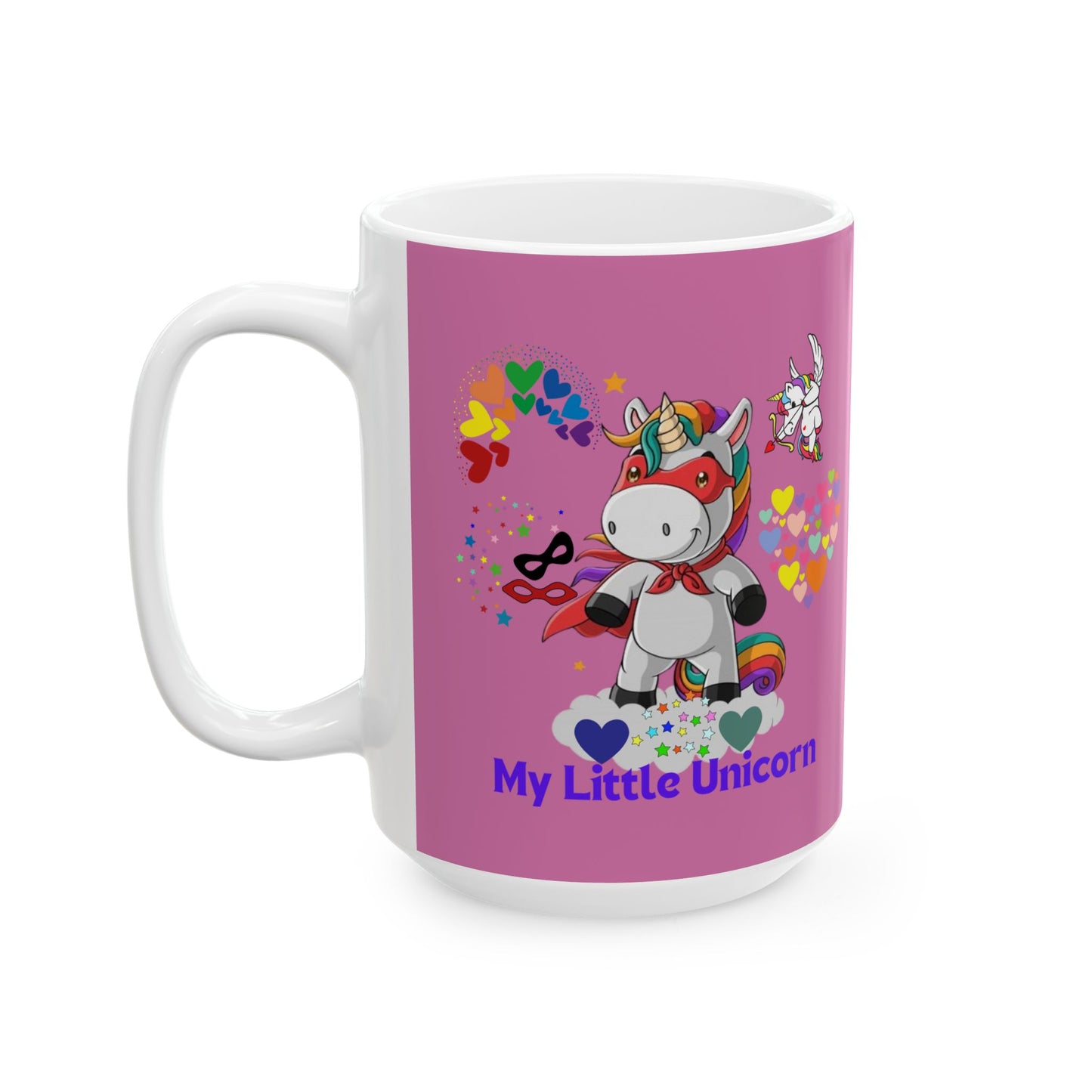 My Little Unicorn Couple Mug 11-15 Ounces Light Pink