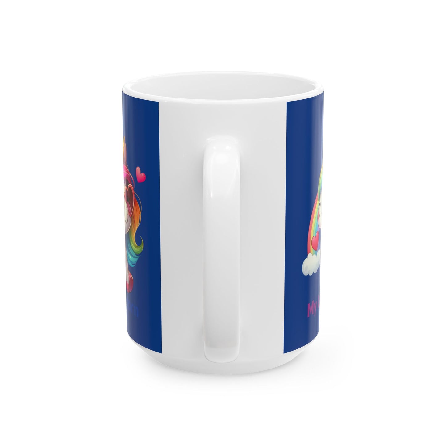 My Little Unicorn Rainbow Mug 11-15 Ounces Dark Blue