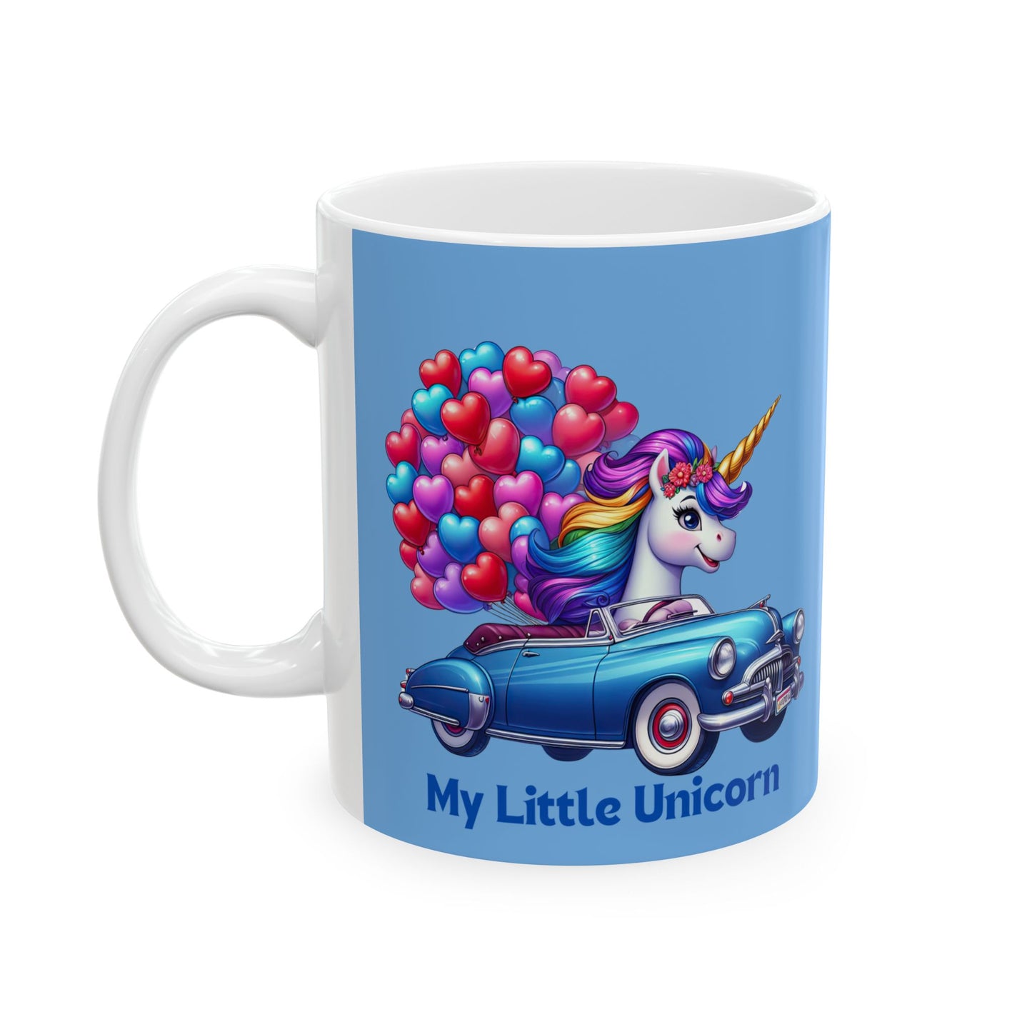 My Little Unicorn Horse Mug 11-15 Ounces Light Blue