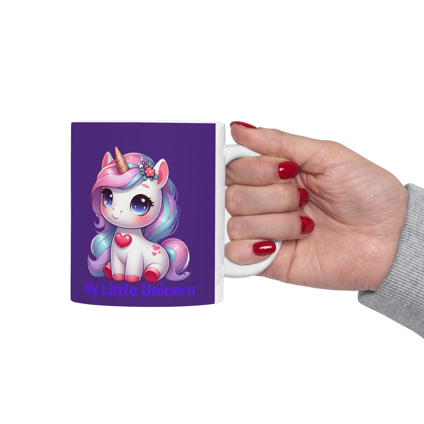 My Little Unicorn Heart Mug 11-15 Ounces Purple