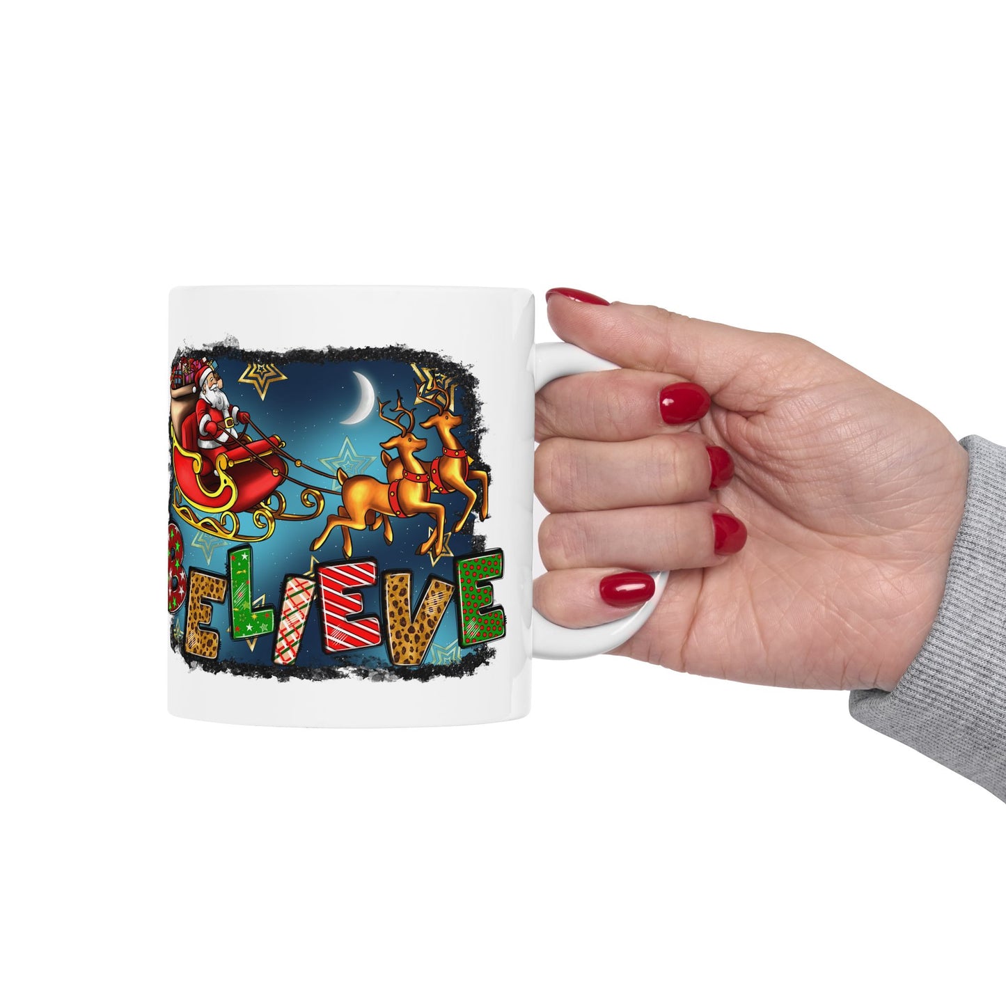 Merry Chritsmas Mug 11-15 Onces White