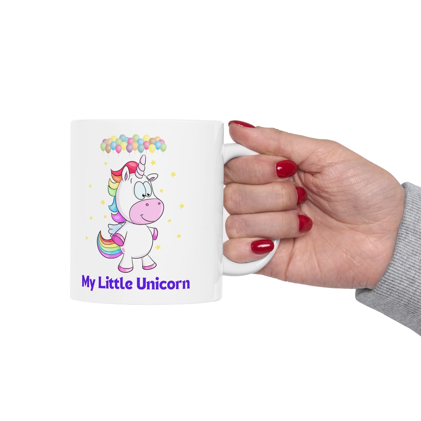 My Little Unicorn Balloons Mug 11-15 Ounces White