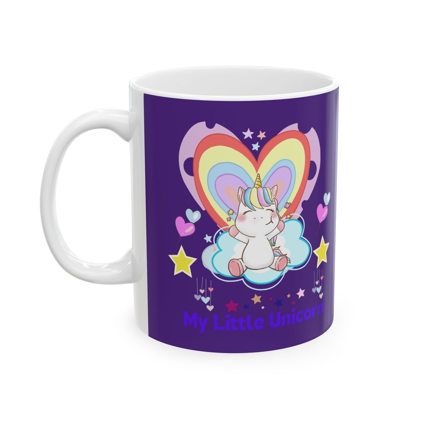 My Little Unicorn Balloons Mug 11-15 Ounces Purple
