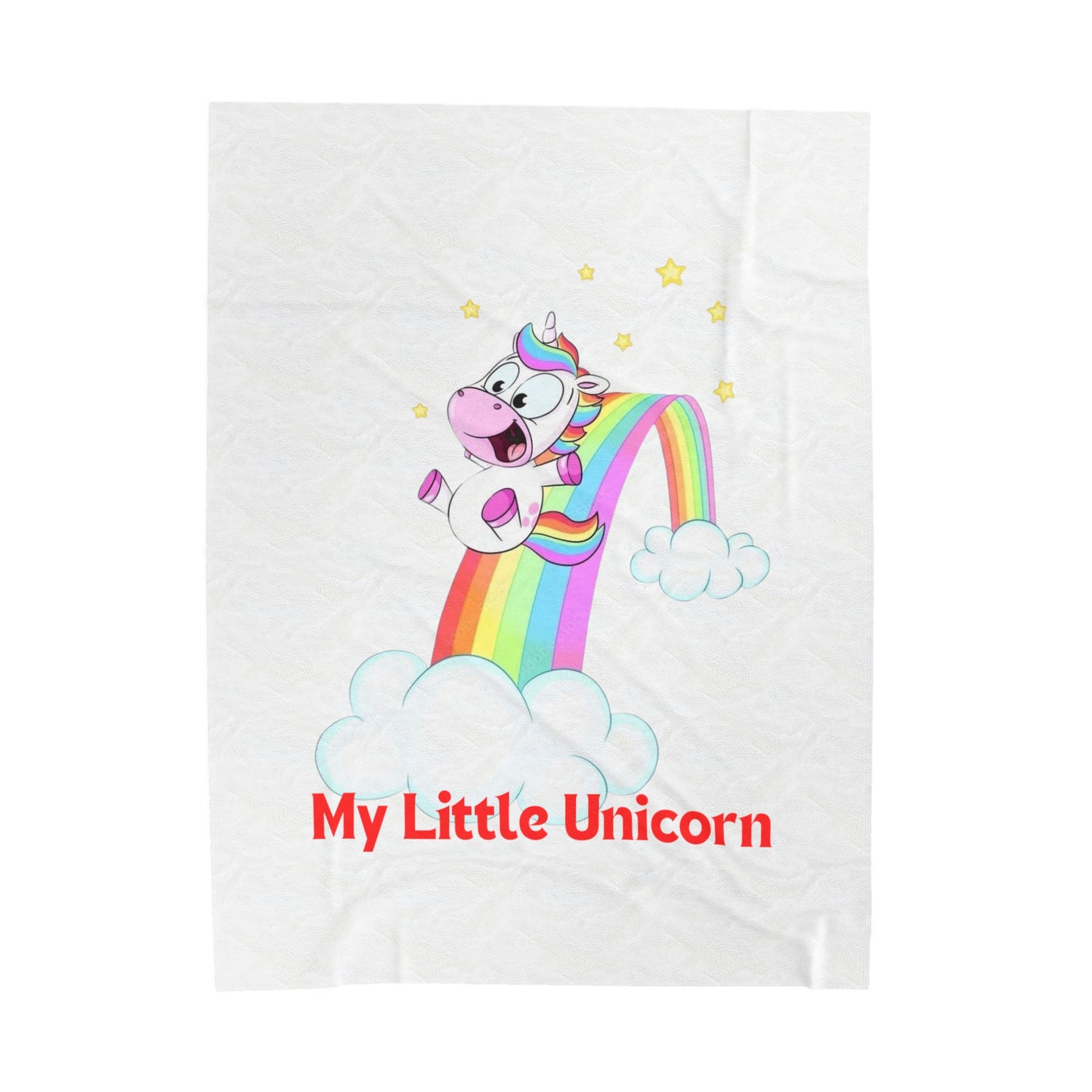 My Little Unicorn Rainbow Blankets White