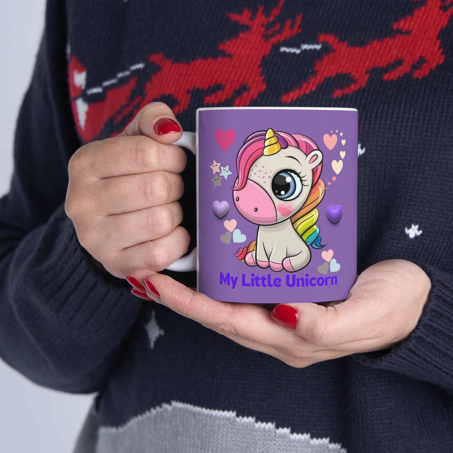 My Little Unicorn Love Mug 11-15 Ounces Light Purple
