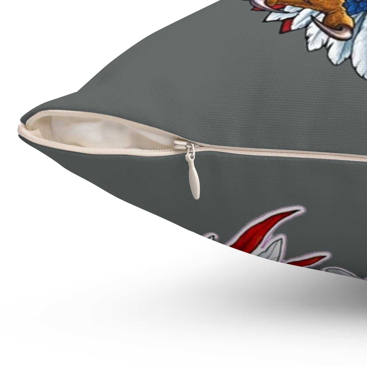 Eagle Usa Spun Polyester Pillow Dark Grey