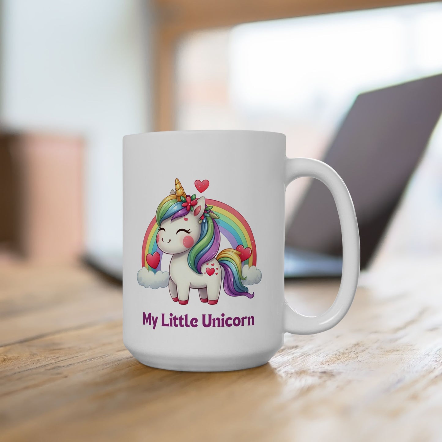My Little Unicorn Rainbow Mug 11-15 Ounces White