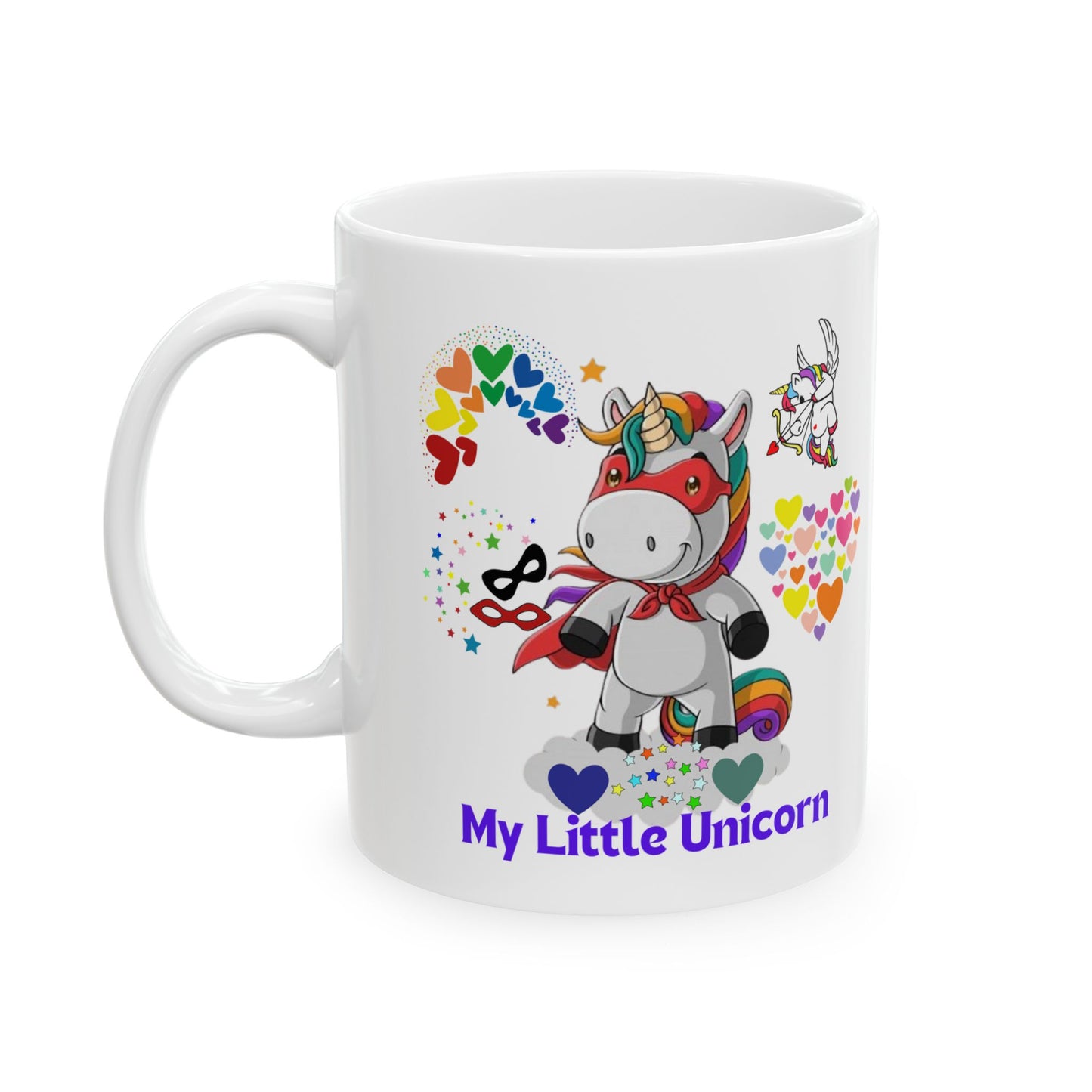 My Little Unicorn Couple Mug 11-15 Ounces White