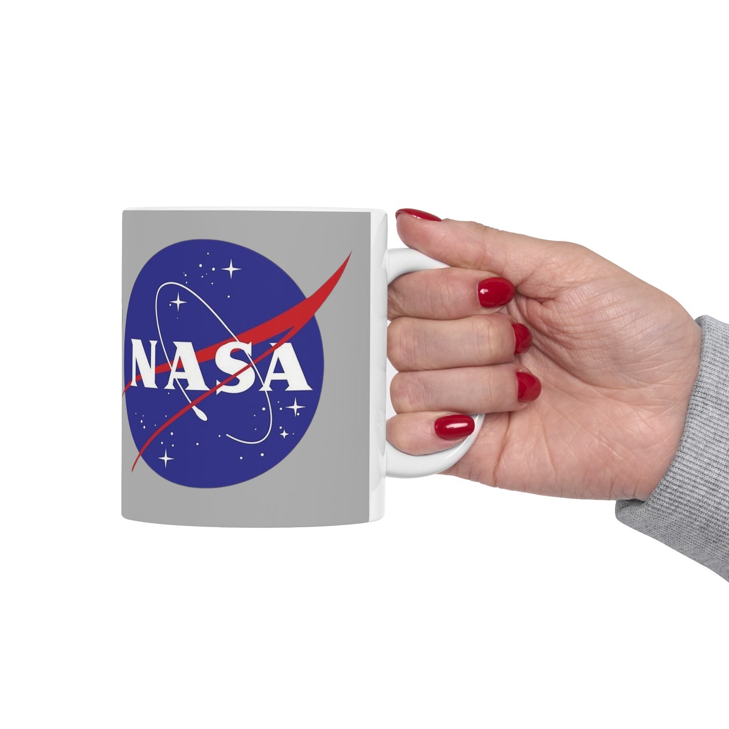 Nasa Alien Mug 11 Ounces Light Grey