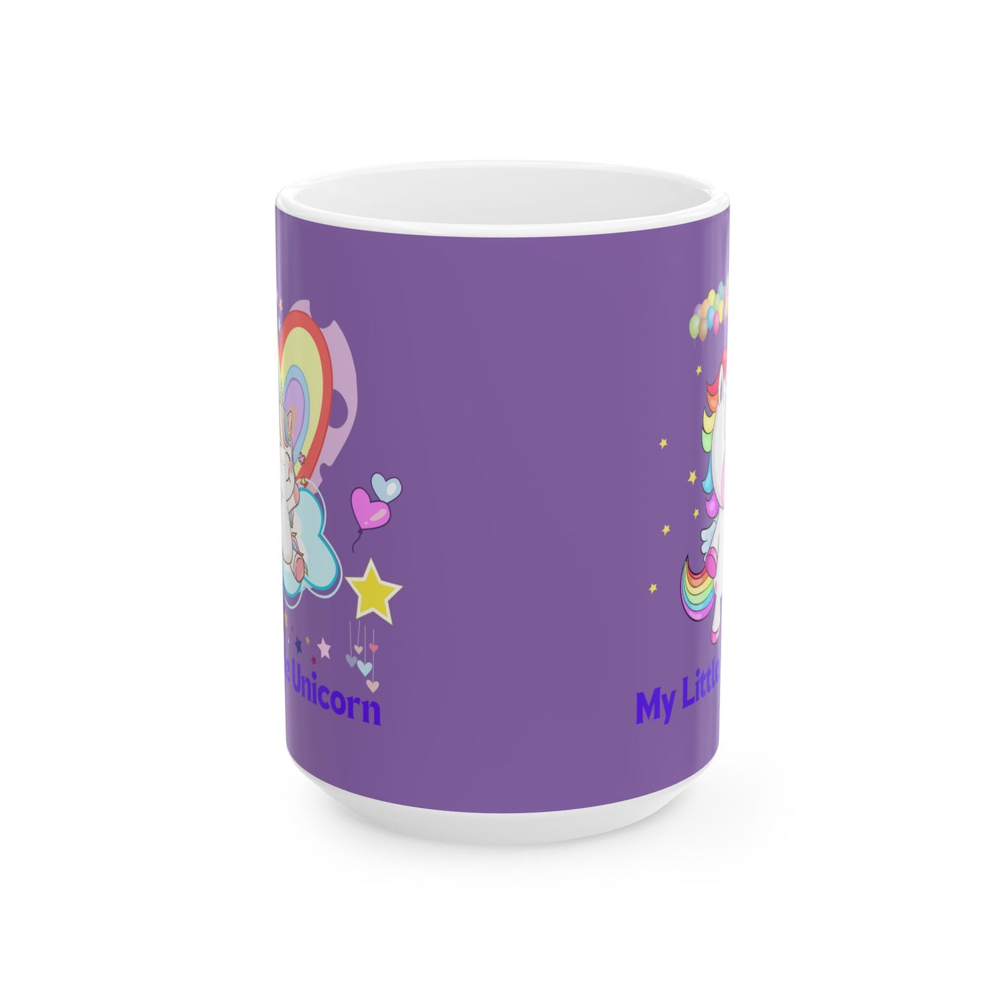 My Little Unicorn Balloons Mug 11-15 Ounces Light Purple