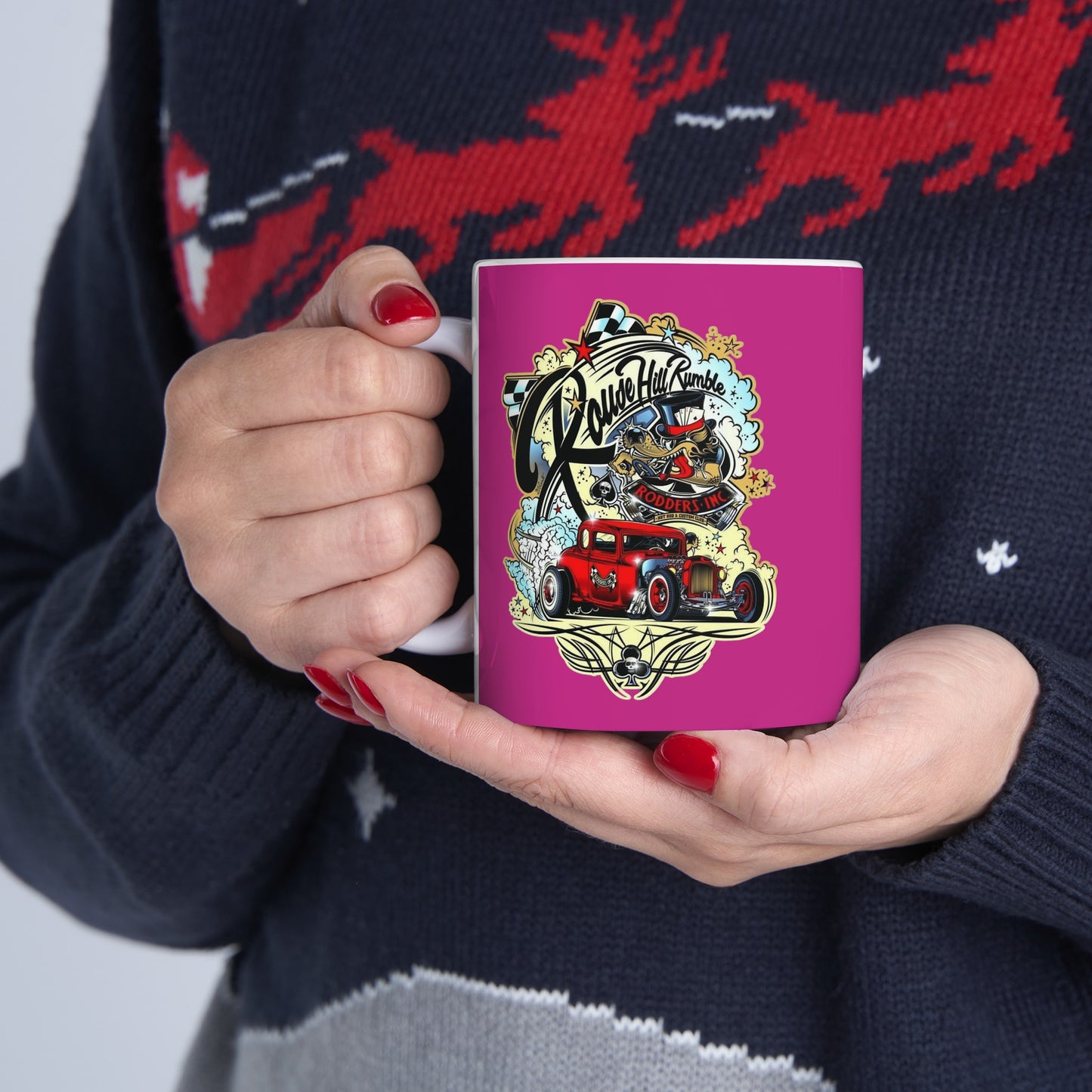 RoadSters Mug 11 Ounces Pink