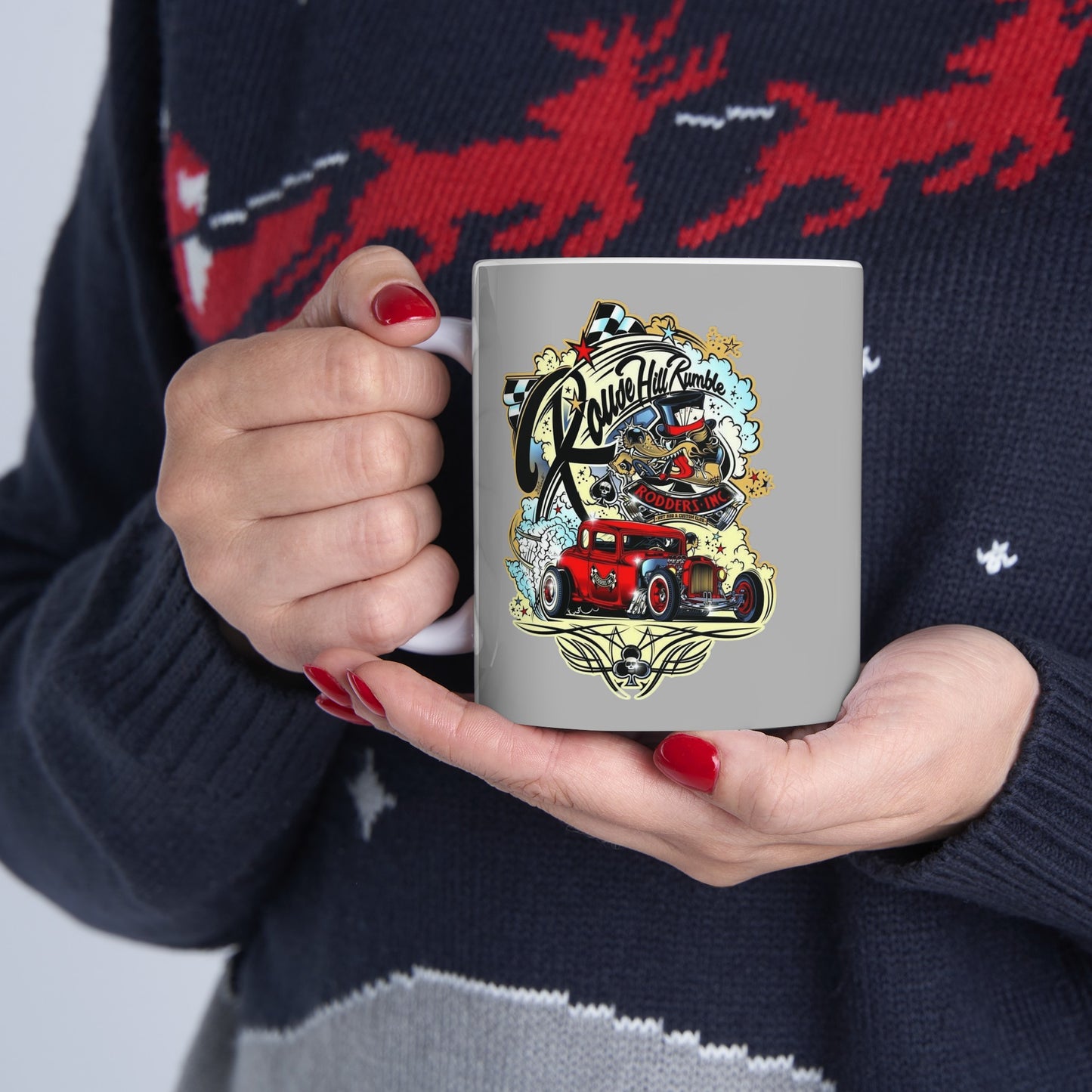 RoadSters Mug 11 Ounces Light Grey