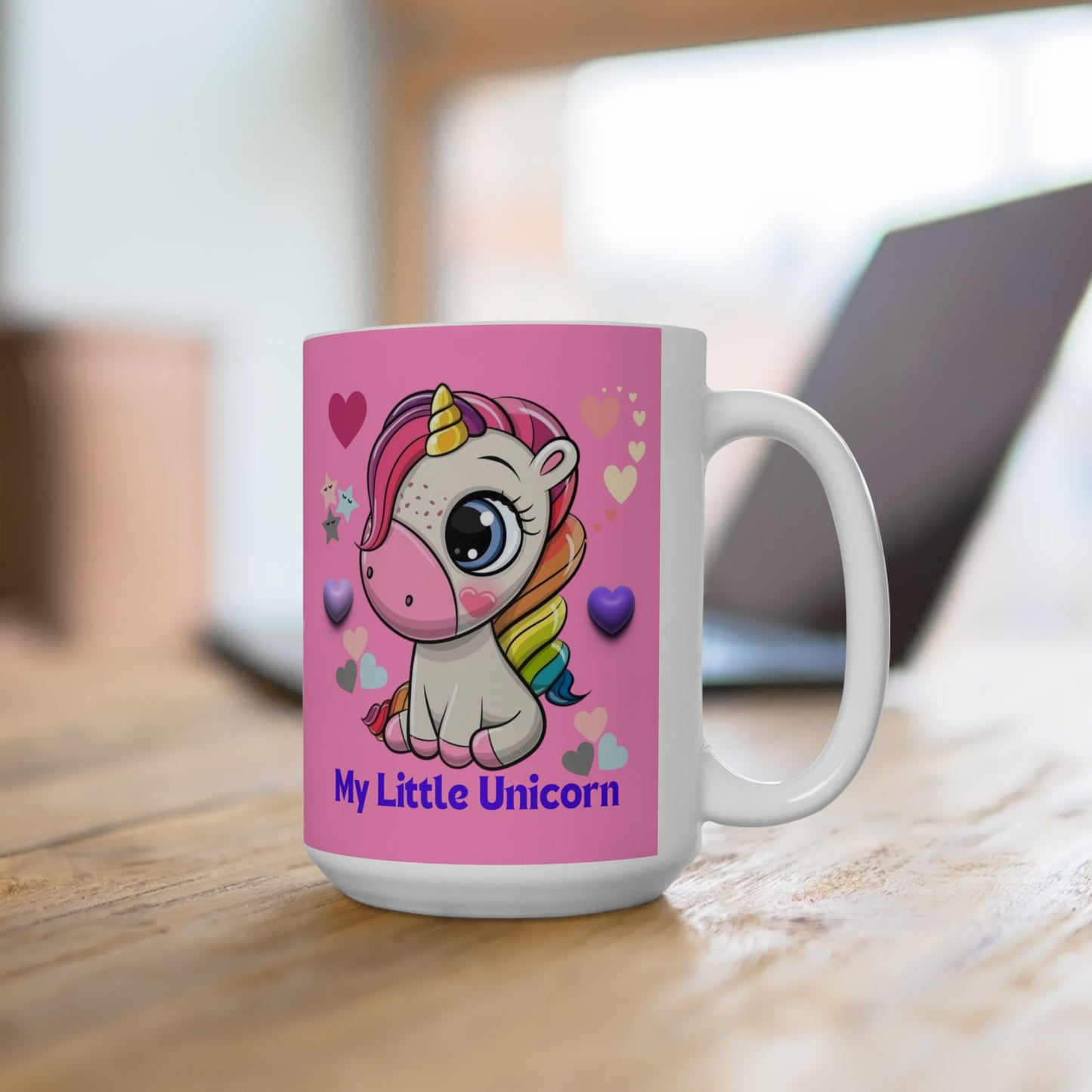 My Little Unicorn Balloons Mug 11-15 Ounces Pink