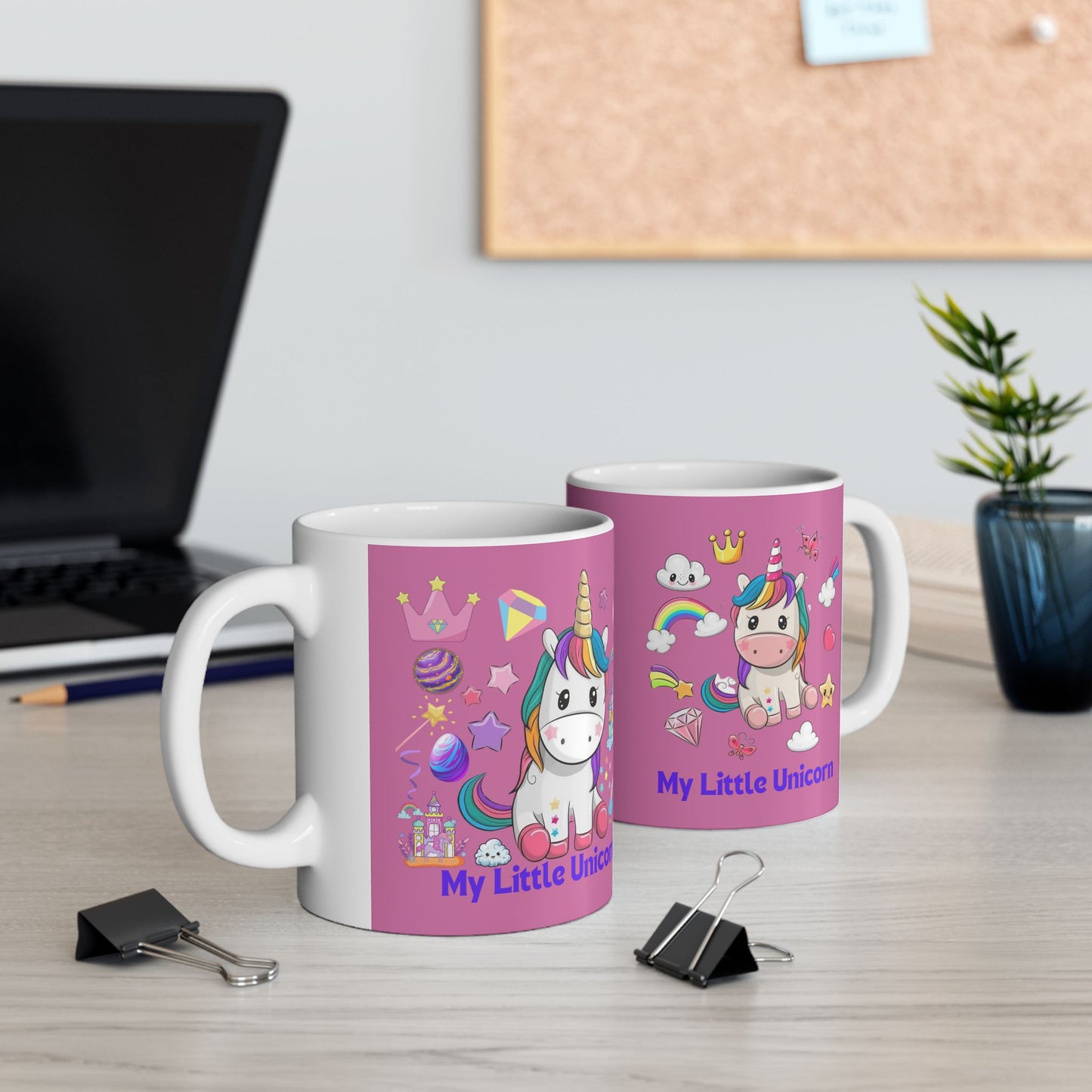 My Little Unicorn Fantasy Mug 11-15 Ounces Light Pink