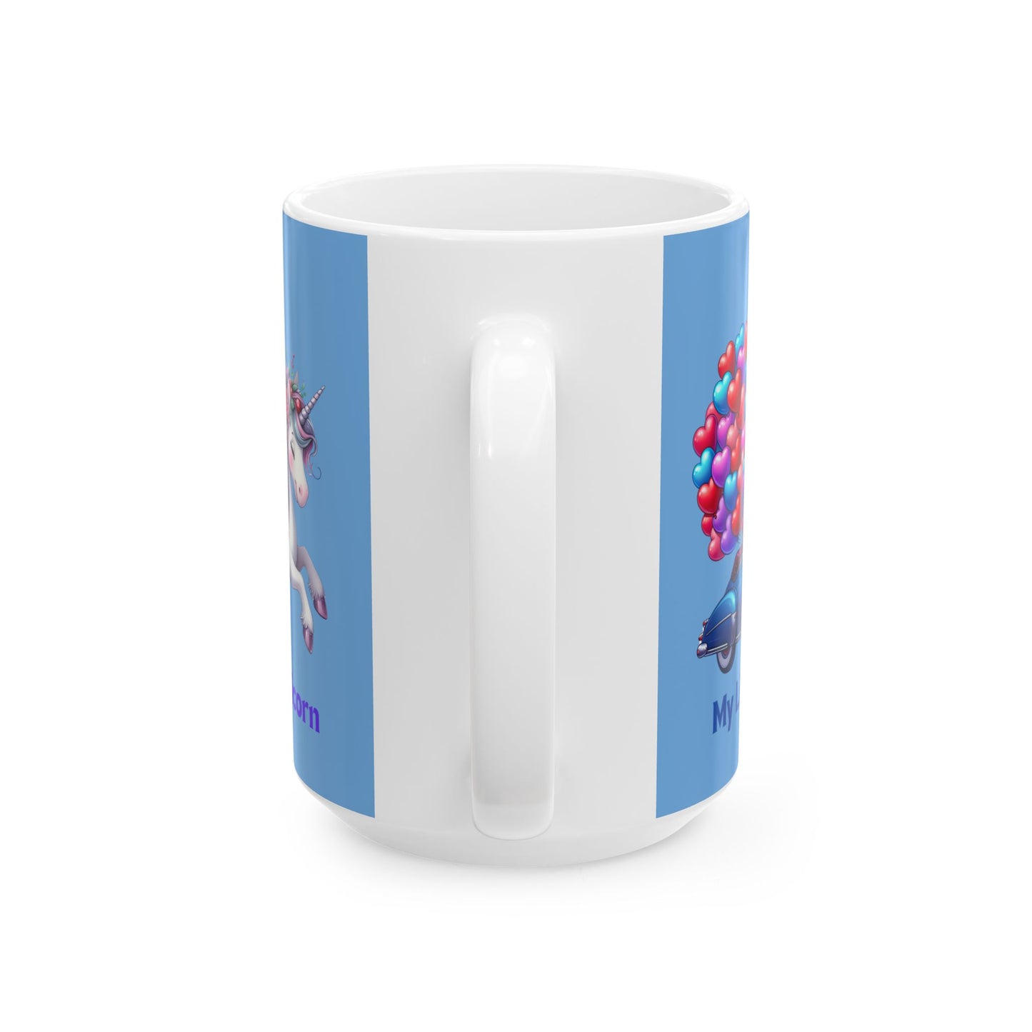 My Little Unicorn Horse Mug 11-15 Ounces Light Blue