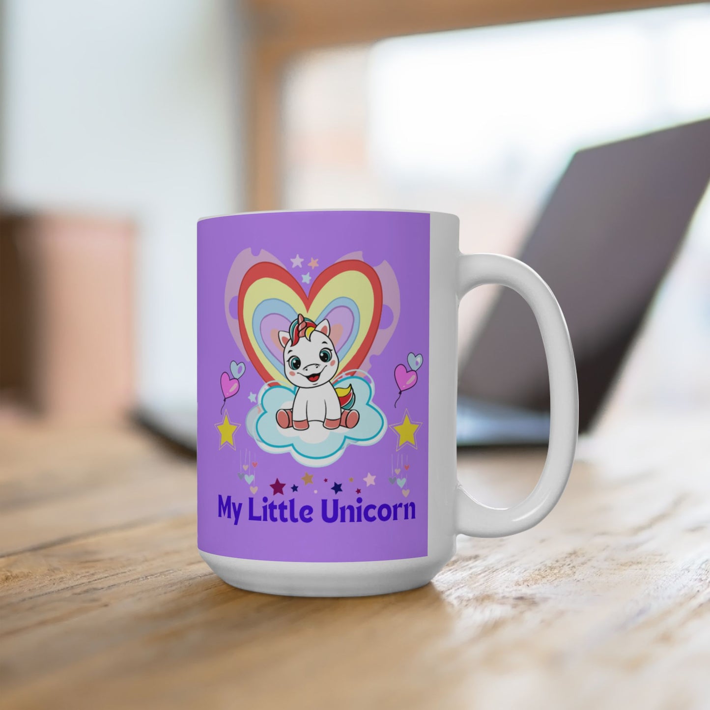 Little Gold Star Unicorn Mug 11-15 Onces Purple