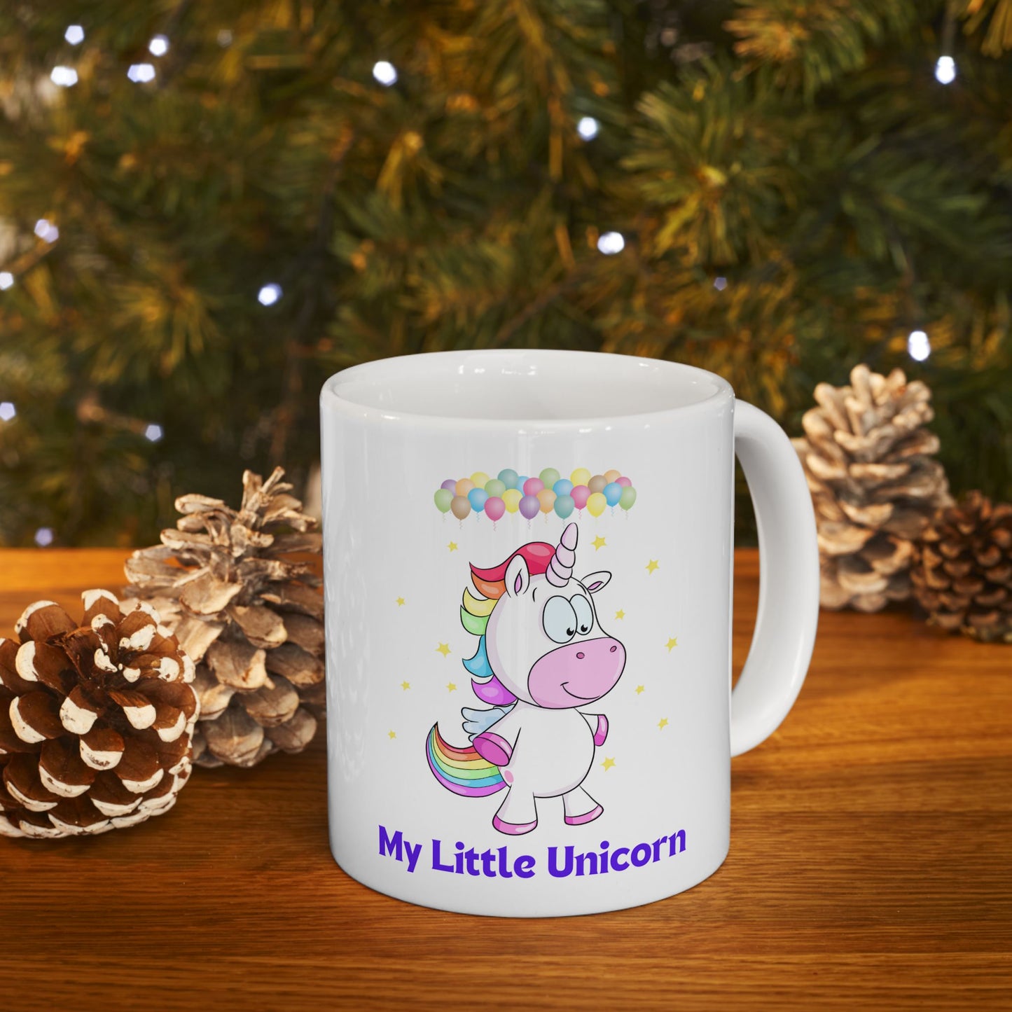 My Little Unicorn Balloons Mug 11-15 Ounces White