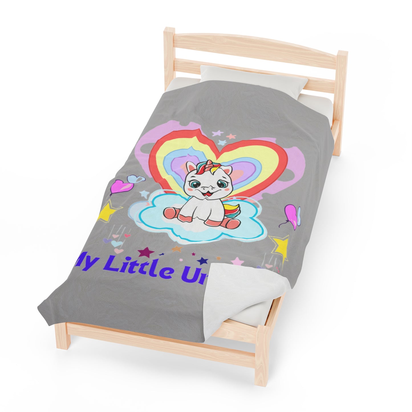 My Little Gold Star Unicorn Blankets White